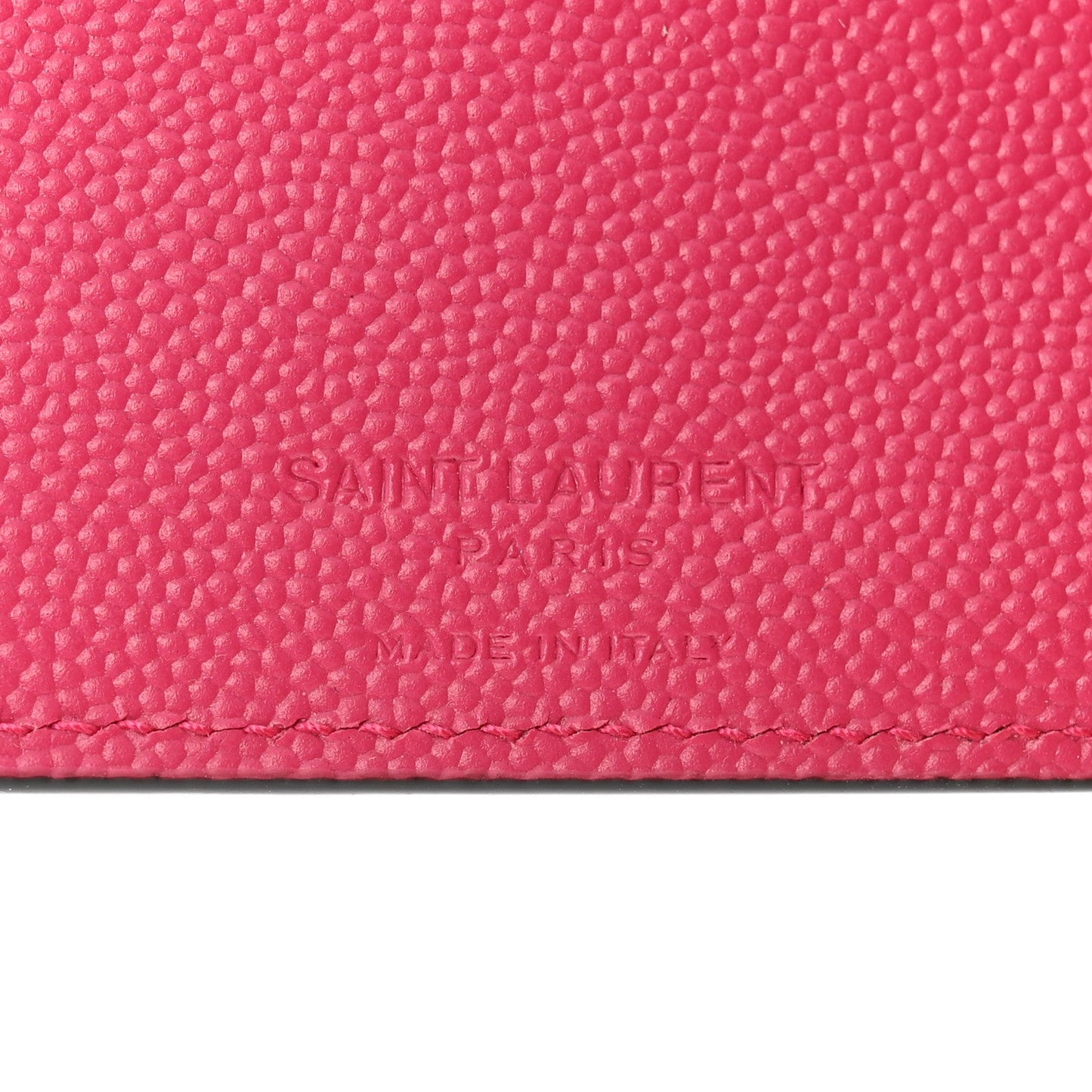 Saint Laurent Grain De Poudre Portefeuille Bi-Fold Wallet Fuchsia