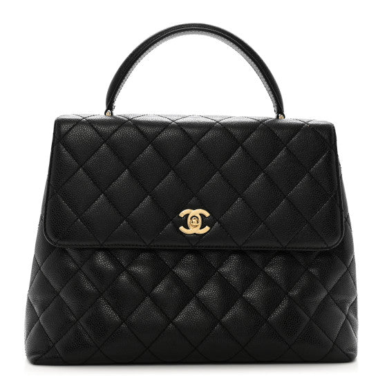 Chanel Caviar Quilted Jumbo Kelly Flap Black
