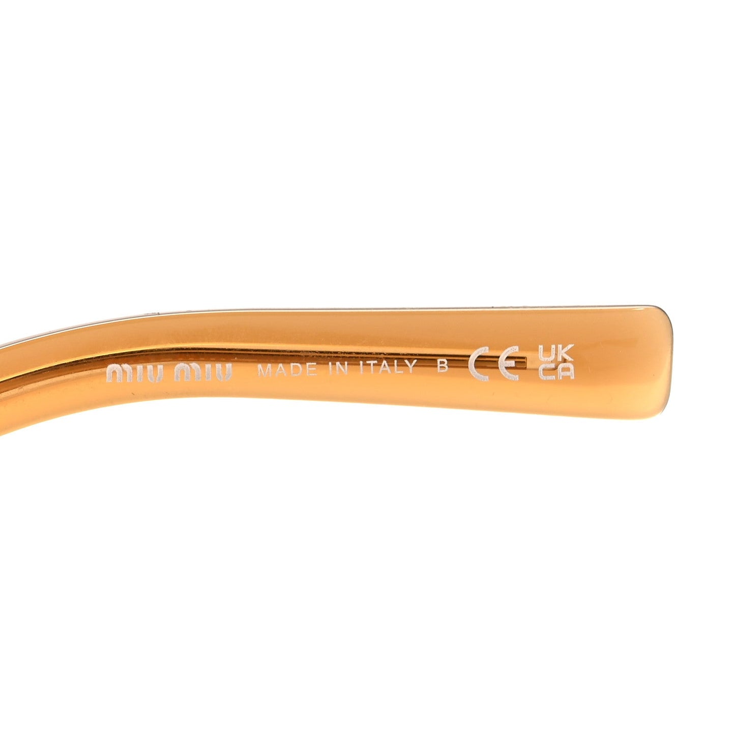 Miu Miu Acetate Square SMU10Z Sunglasses Transparent Caramel