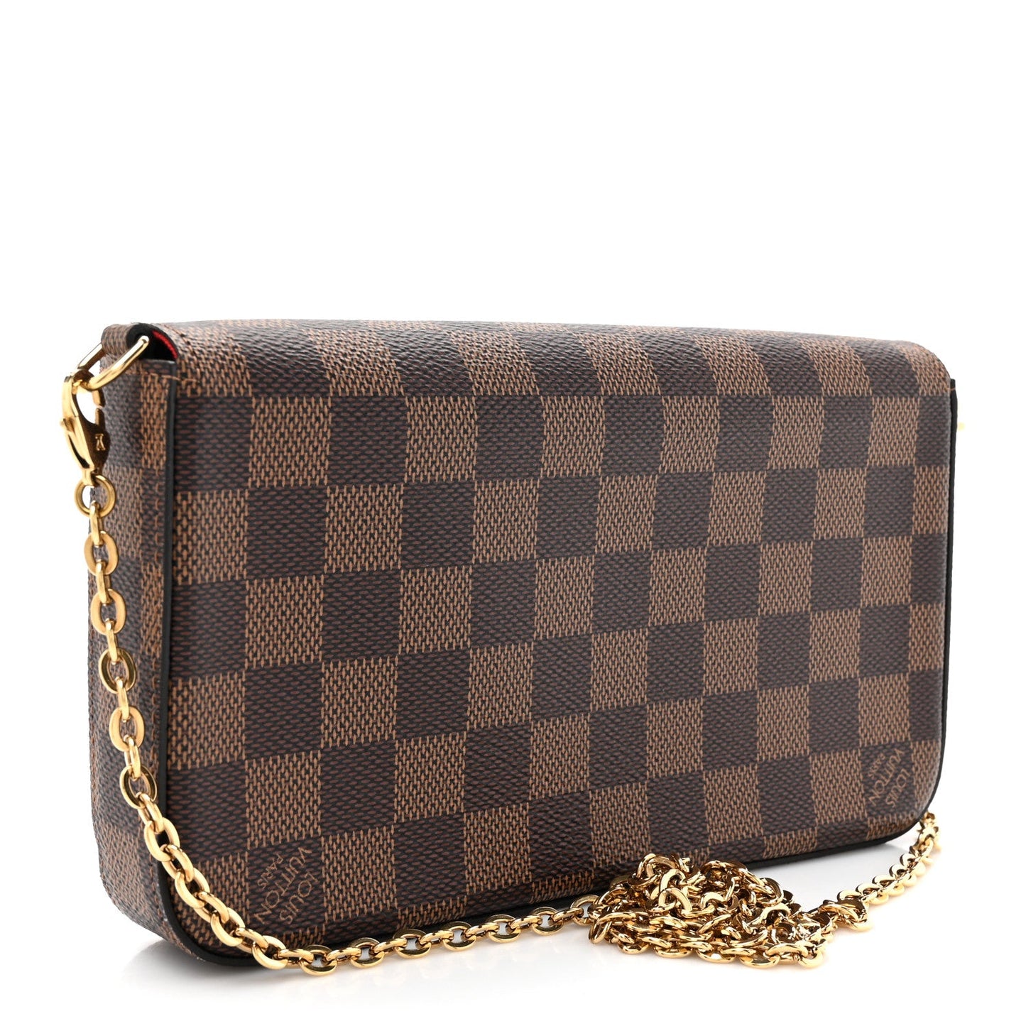 Louis Vuitton Damier Ebene Pochette Felicie Chain Wallet