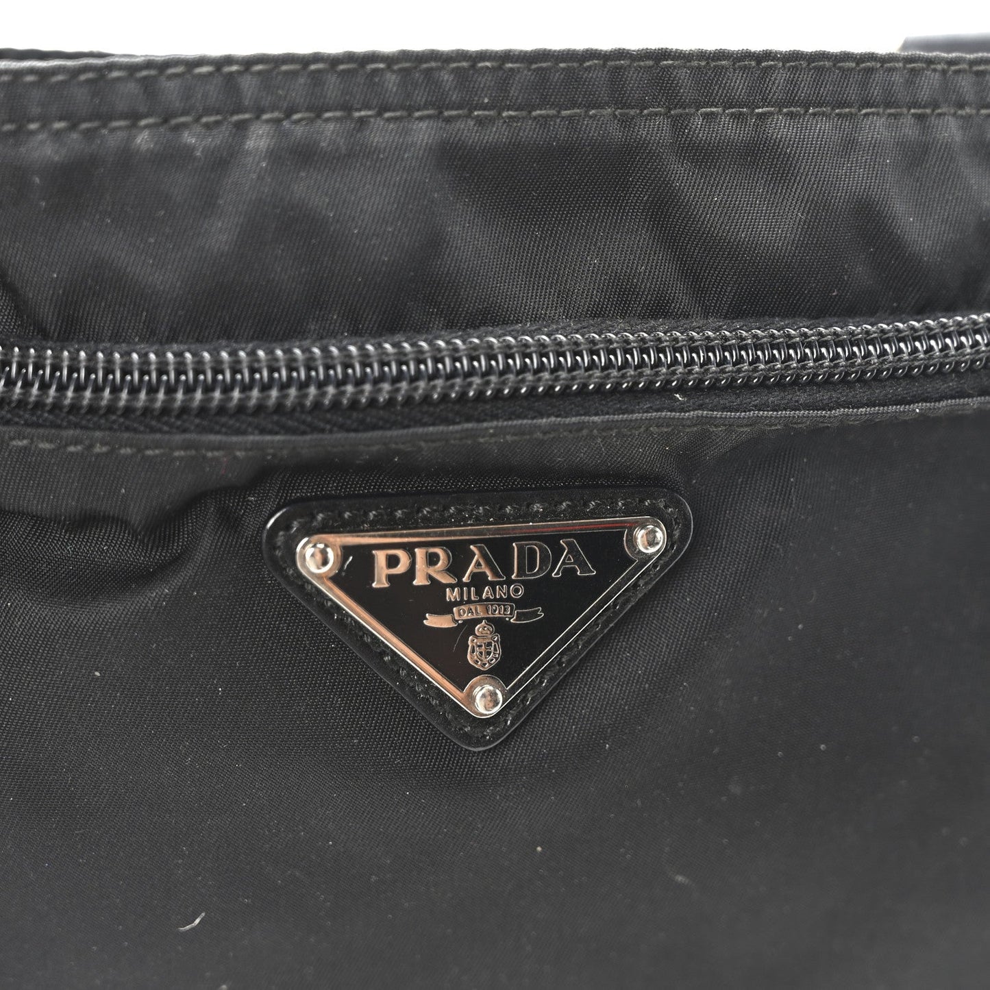 Prada Tessuto Nylon Flat Messenger Bag Black