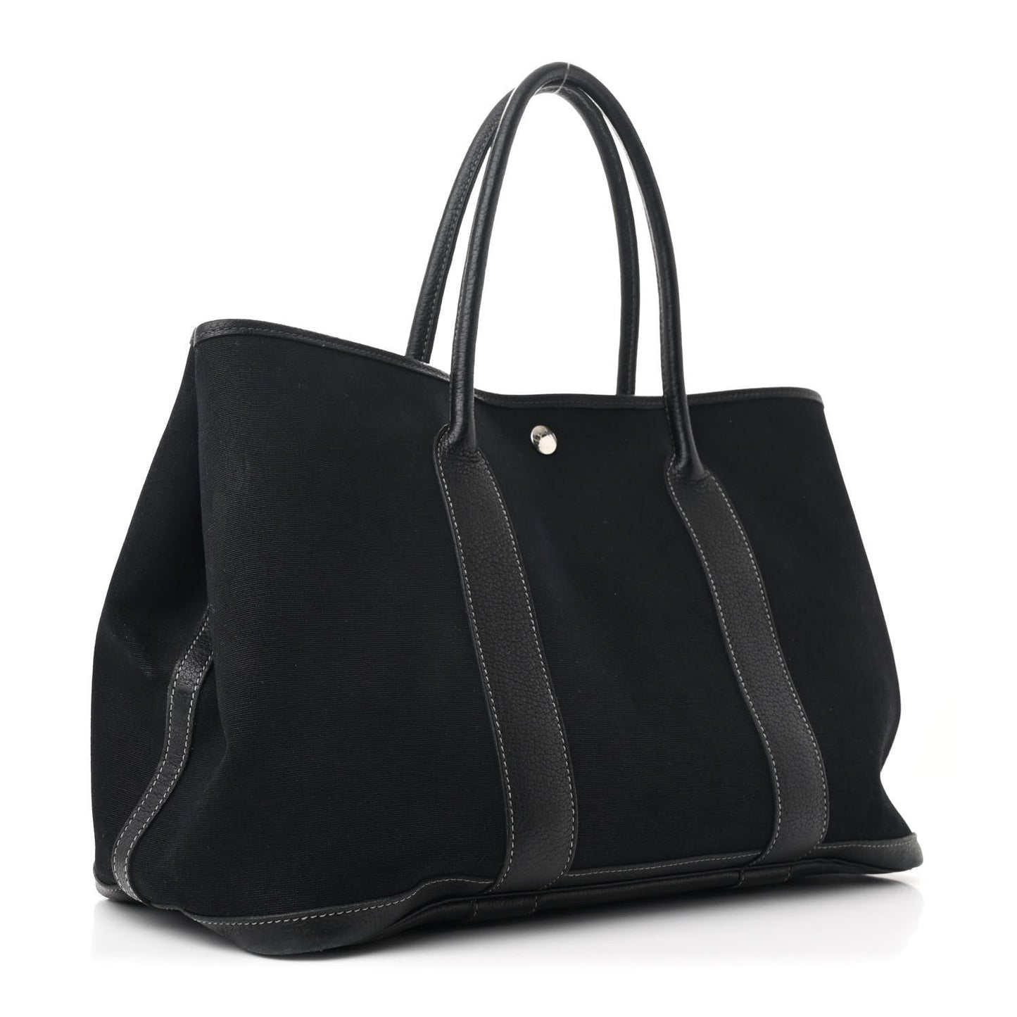 Hermes Toile Negonda Garden Party Tote 36 MM Black