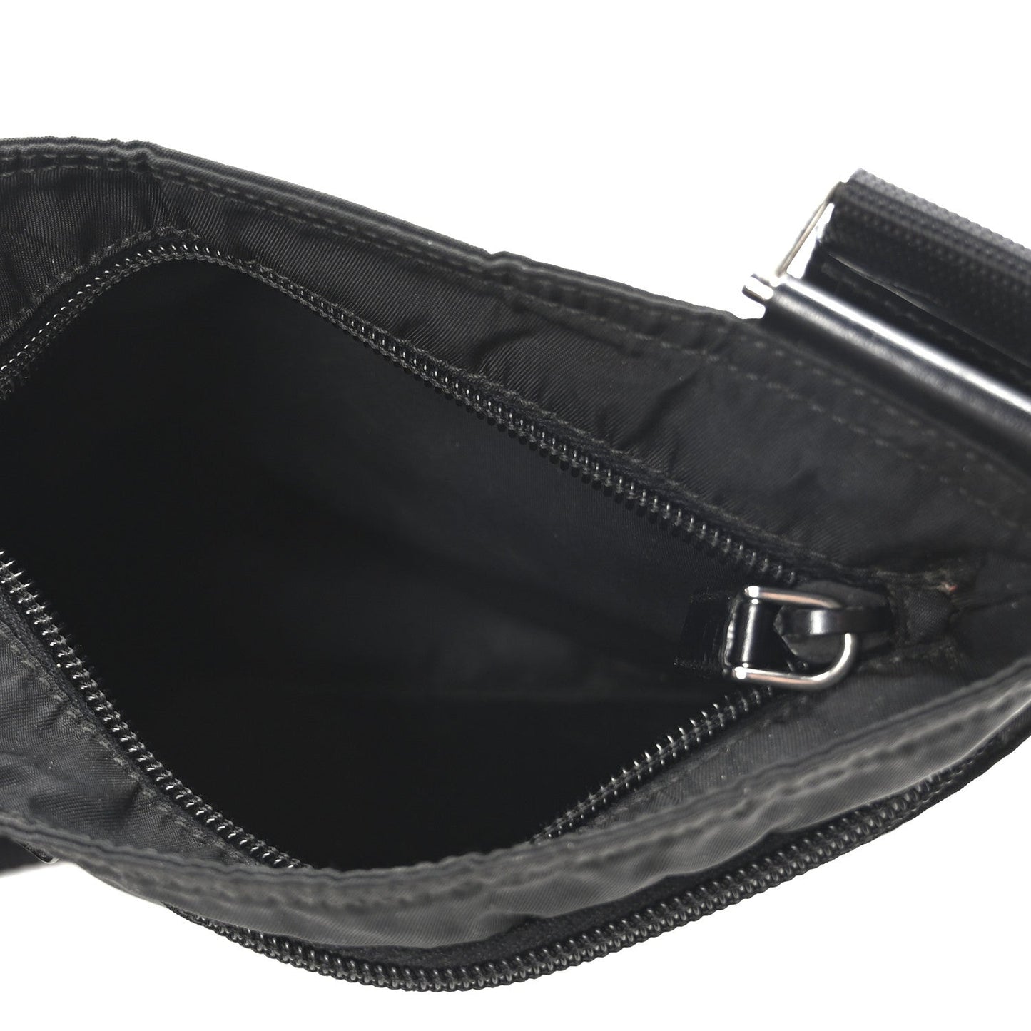 Prada Tessuto Nylon Flat Messenger Bag Black