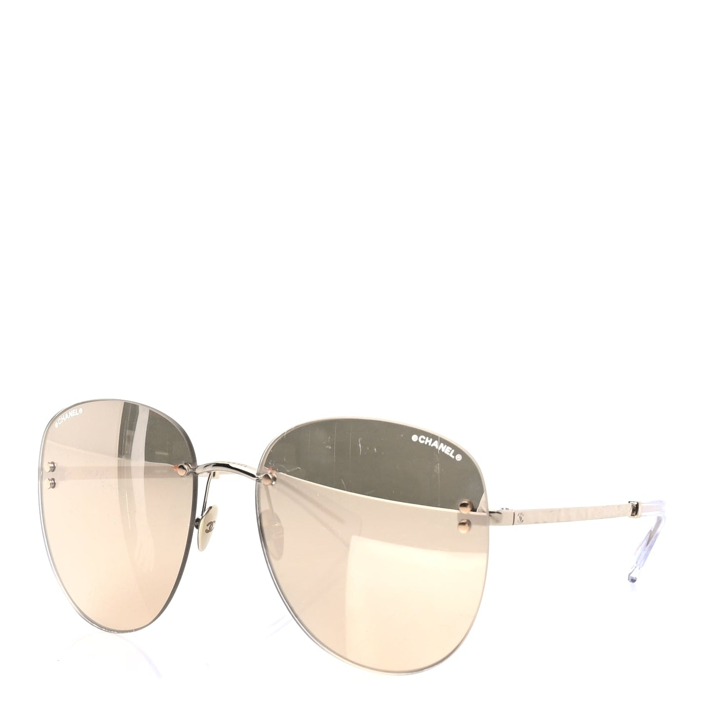 Chanel Metal Mirrored Sunglasses 71307 Gold