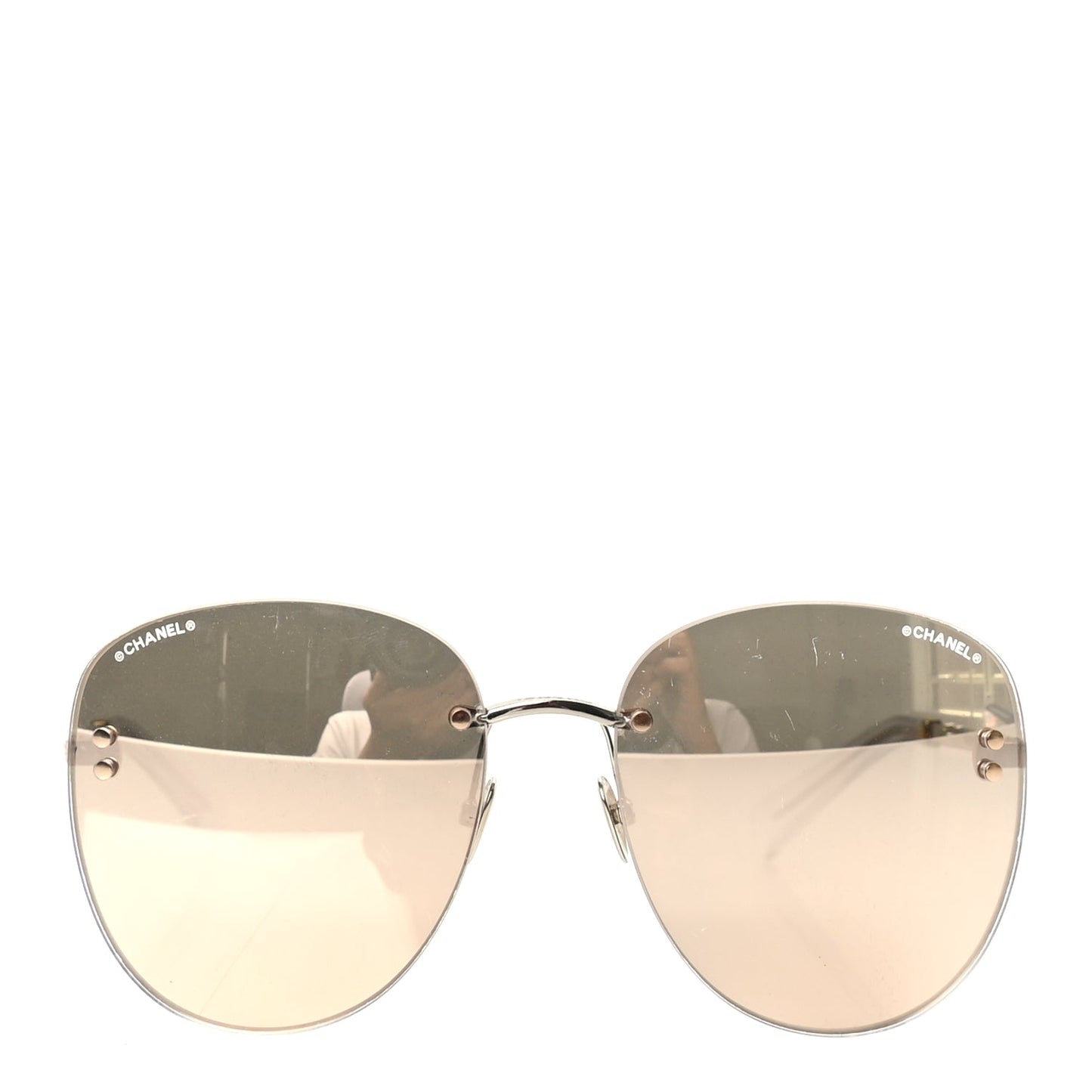 Chanel Metal Mirrored Sunglasses 71307 Gold