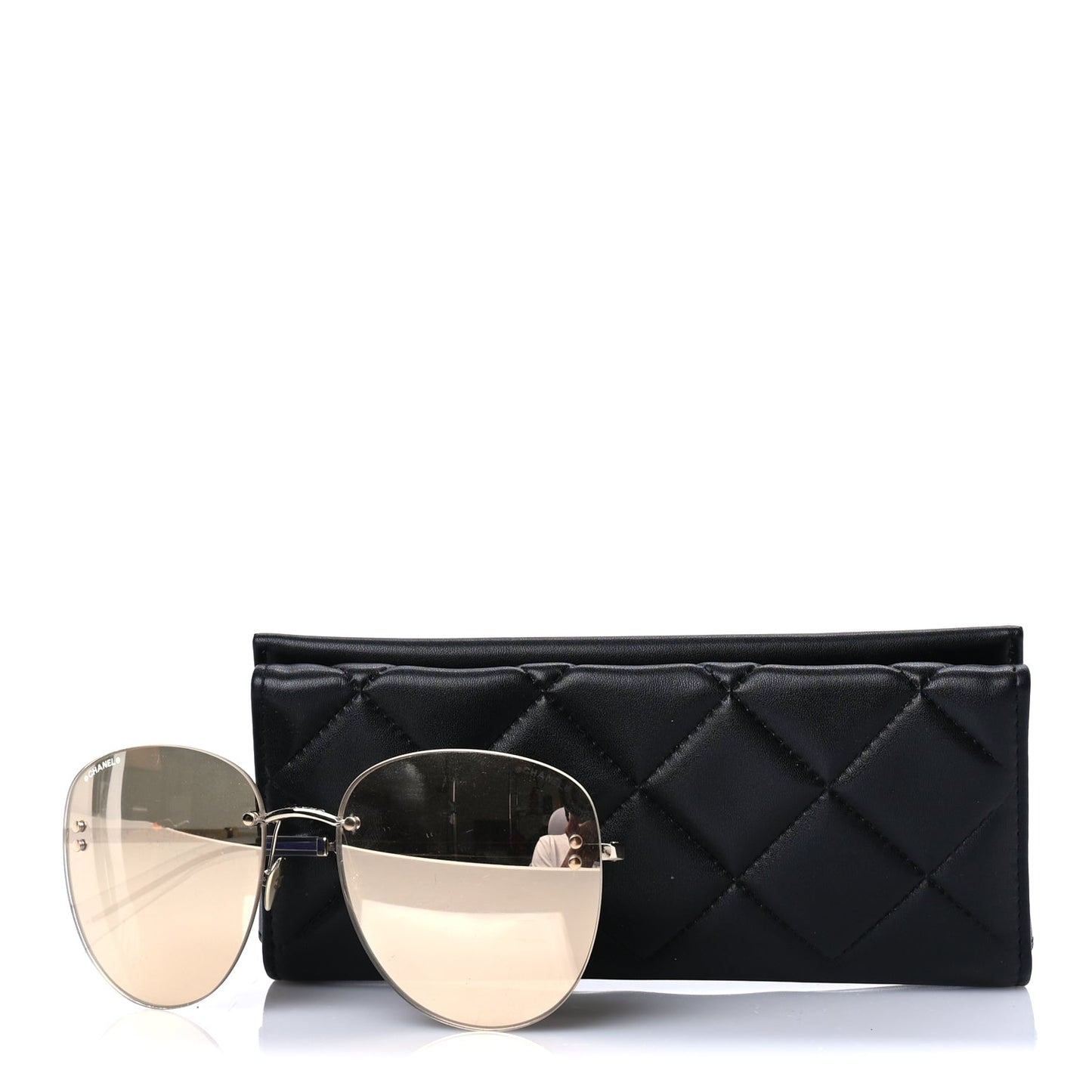 Chanel Metal Mirrored Sunglasses 71307 Gold