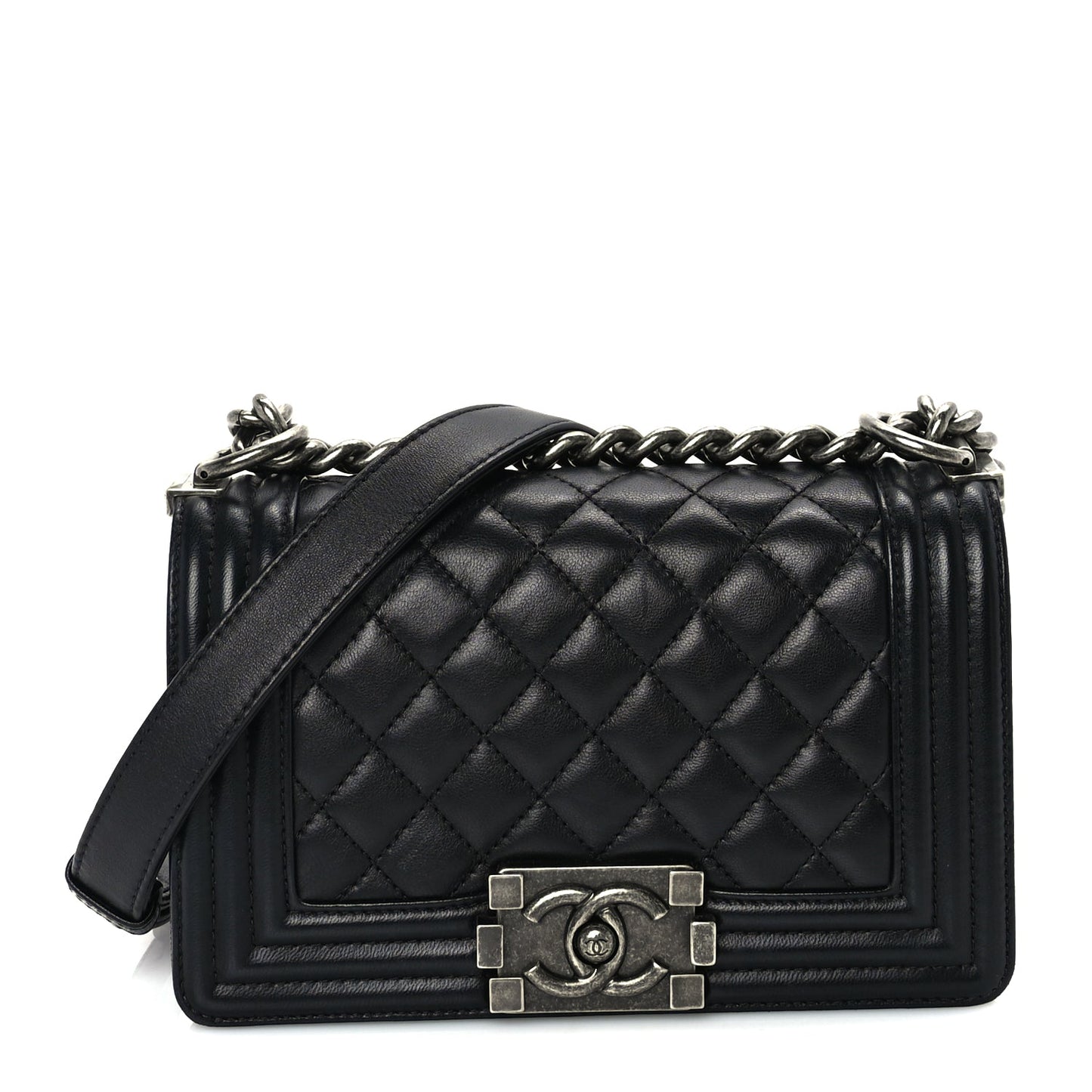 Chanel Lambskin Quilted Small Boy Flap Black