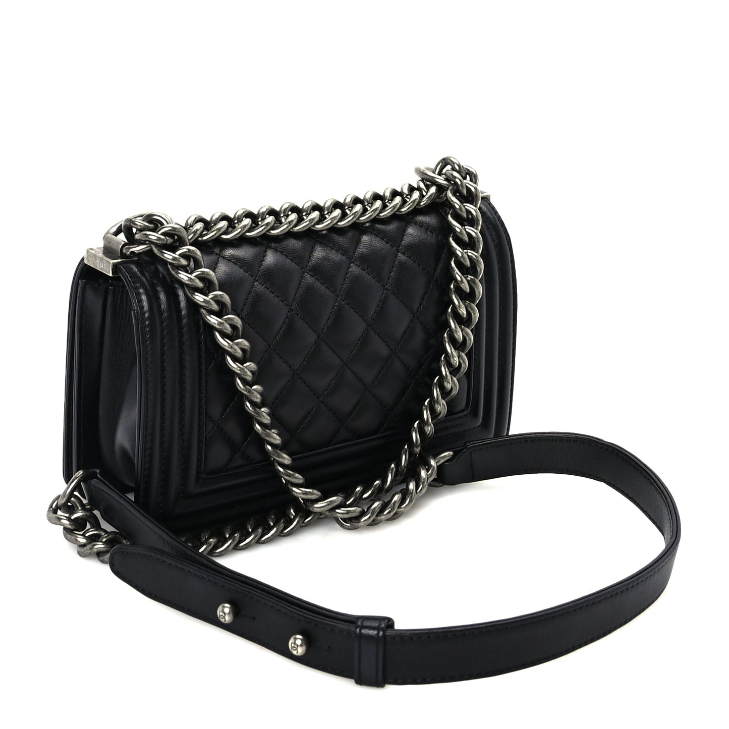 Chanel Lambskin Quilted Small Boy Flap Black
