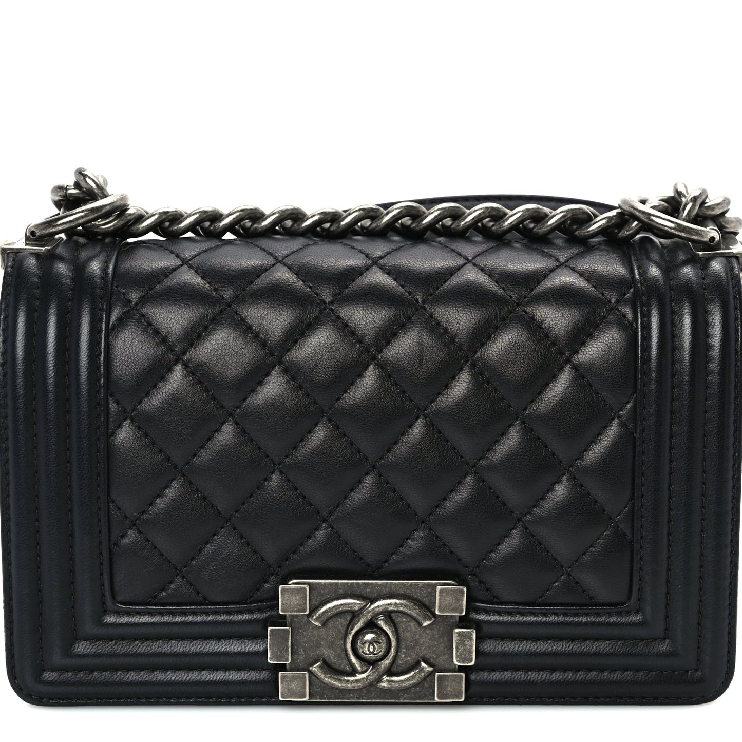 Chanel Lambskin Quilted Small Boy Flap Black