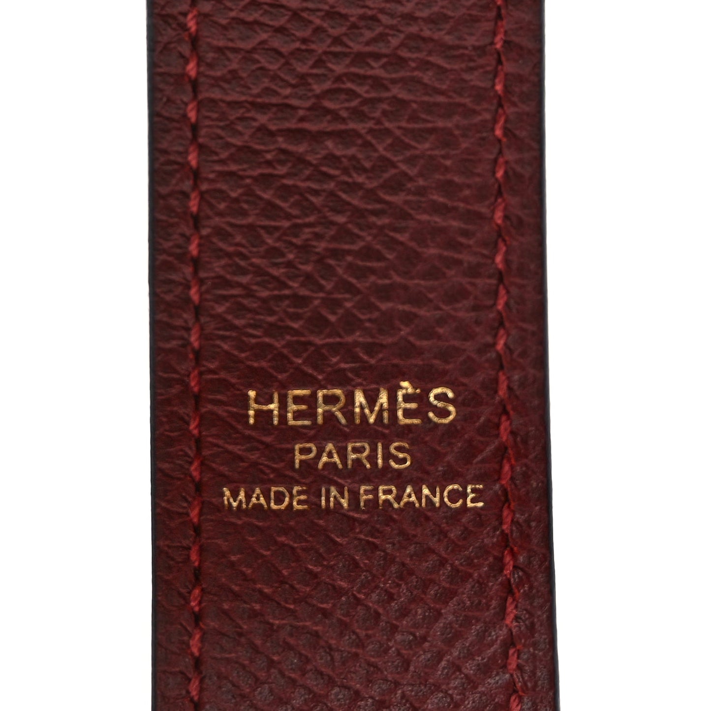 Hermes Epsom 25mm Tressage Shoulder Strap Rouge H Craie Gold