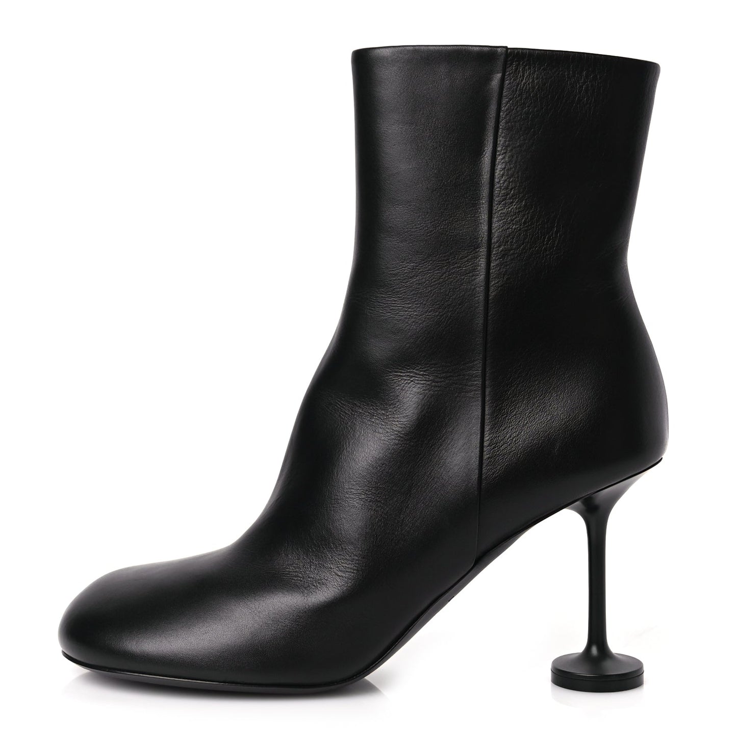 Balenciaga Soft Leather Lady Pedestal 90mm Booties 37 Black