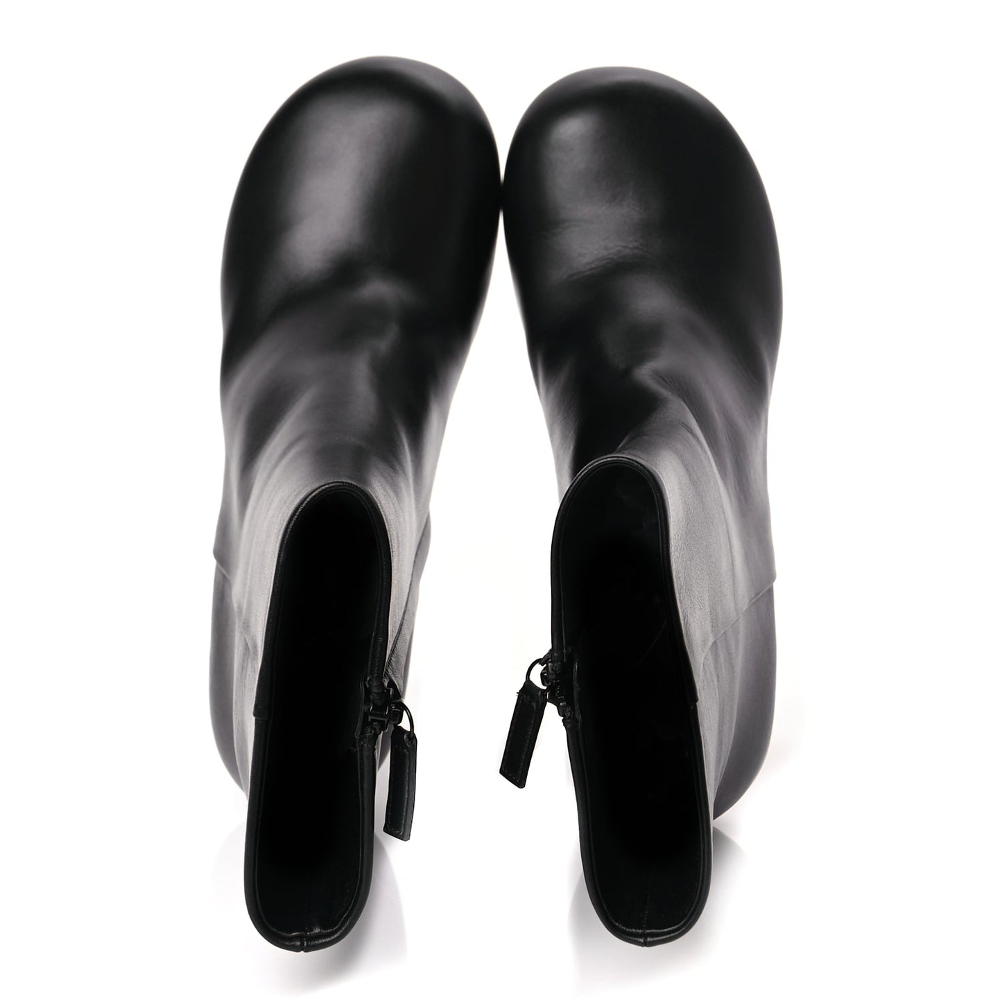 Balenciaga Soft Leather Lady Pedestal 90mm Booties 37 Black