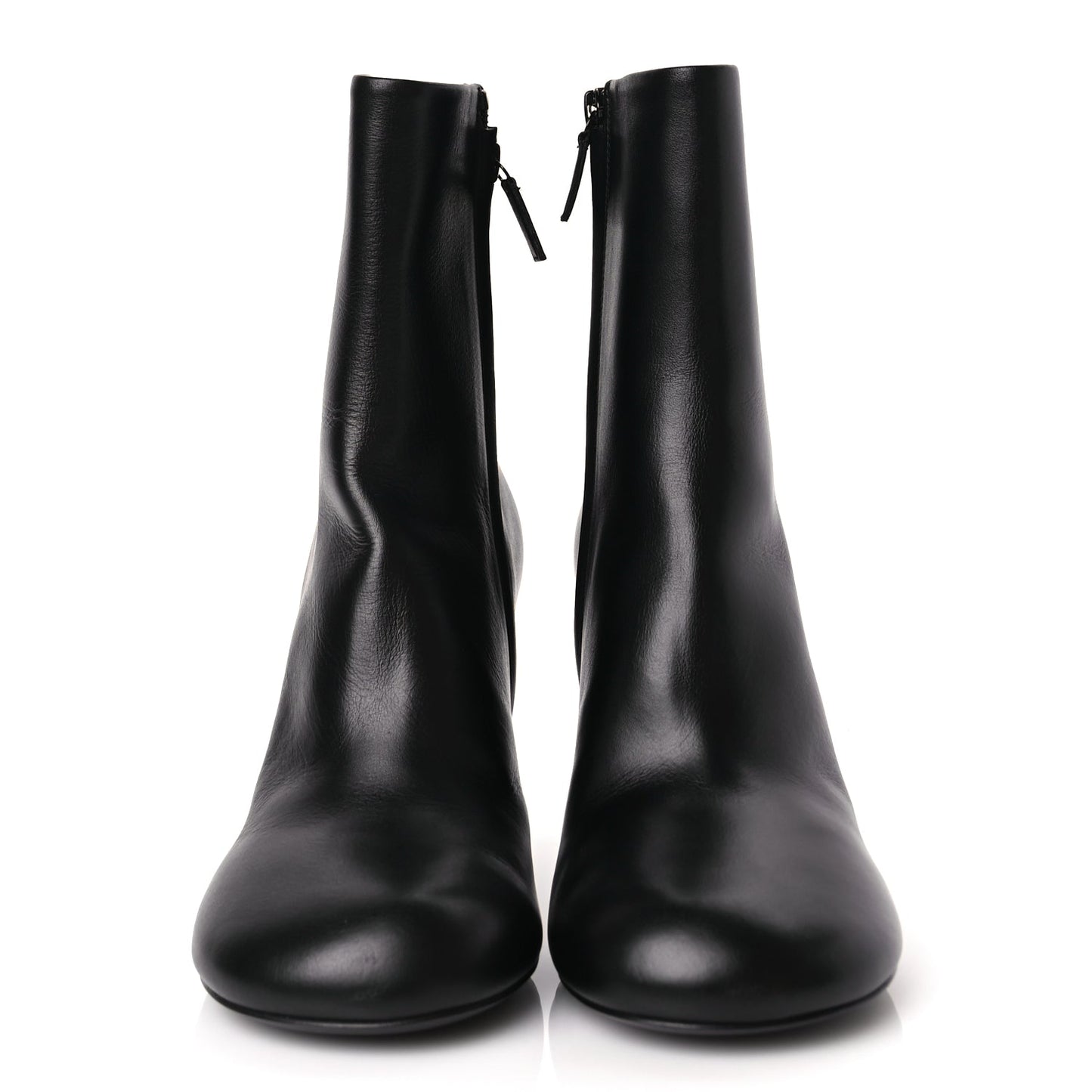 Balenciaga Soft Leather Lady Pedestal 90mm Booties 37 Black