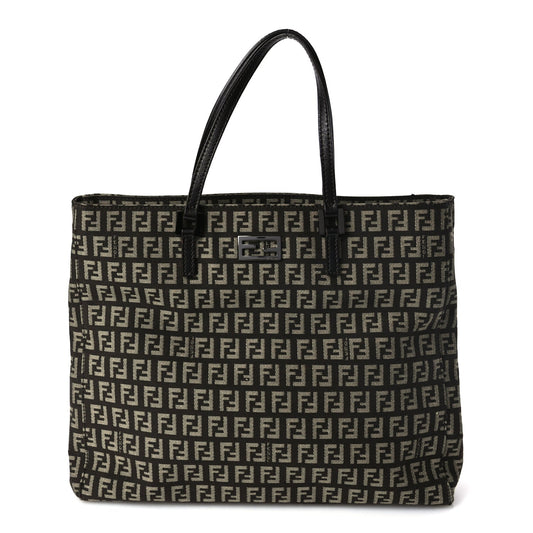 Fendi Zucchino Vitello Shoulder Tote  Testa di Moro