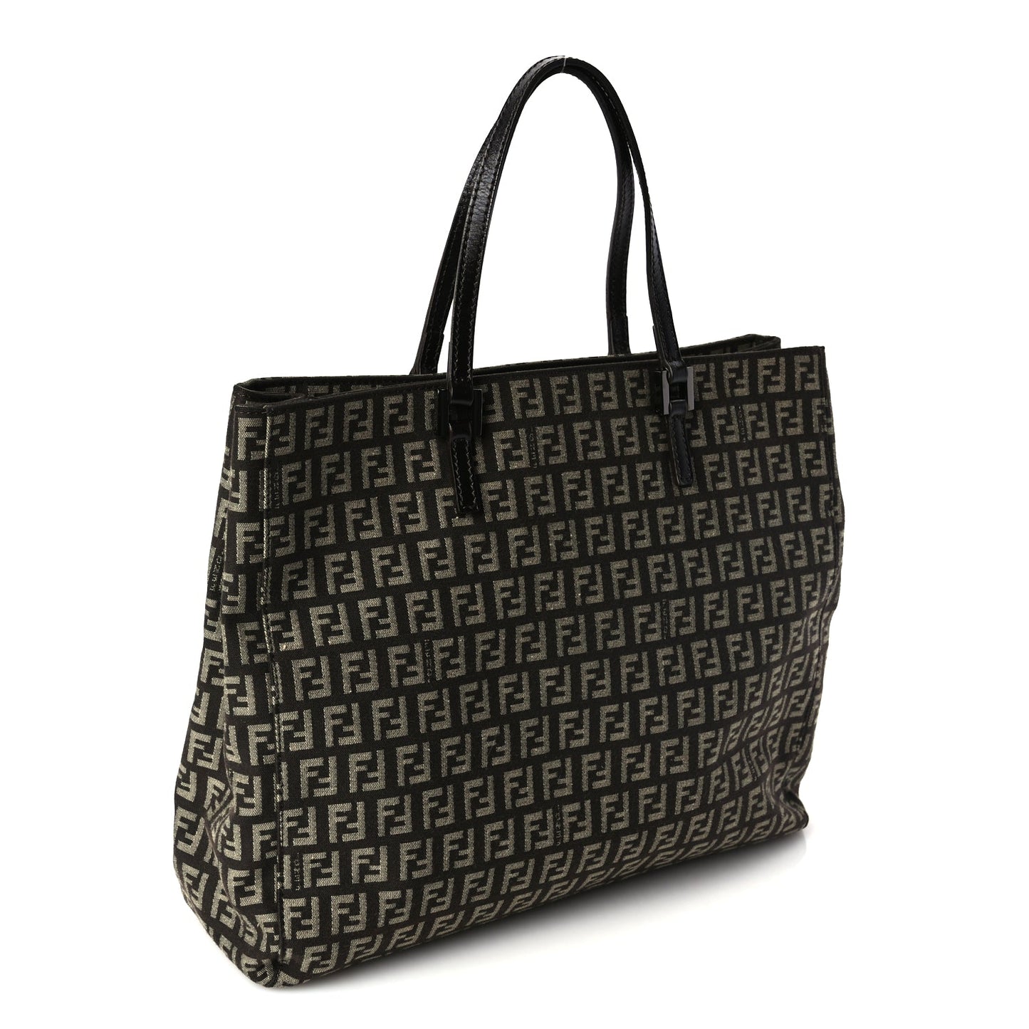 Fendi Zucchino Vitello Shoulder Tote  Testa di Moro