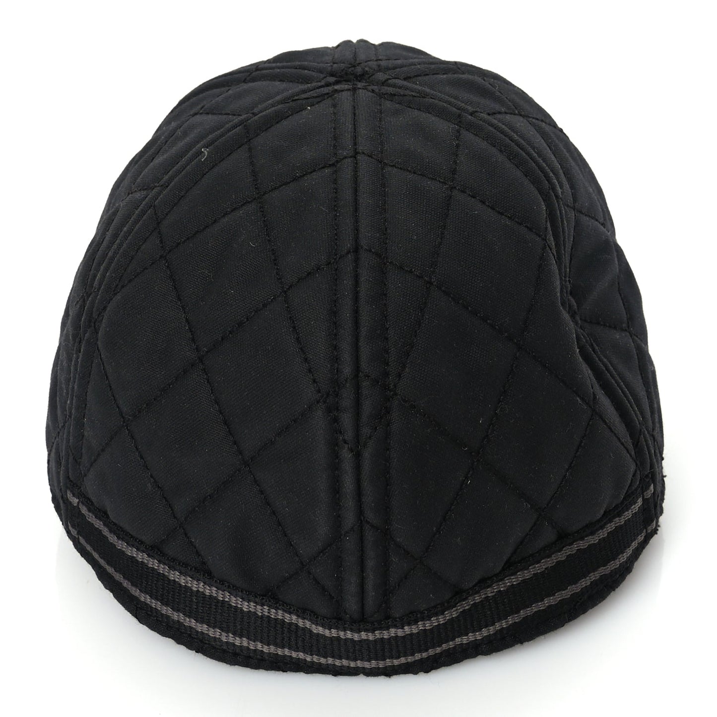 Chanel Nylon Pony Hair Quilted CC Cap M Black