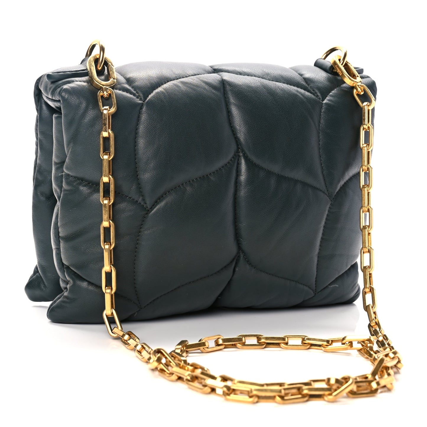 Mulberry Nappa Pillow Quilted Little Softie Bag Mulberry Green
