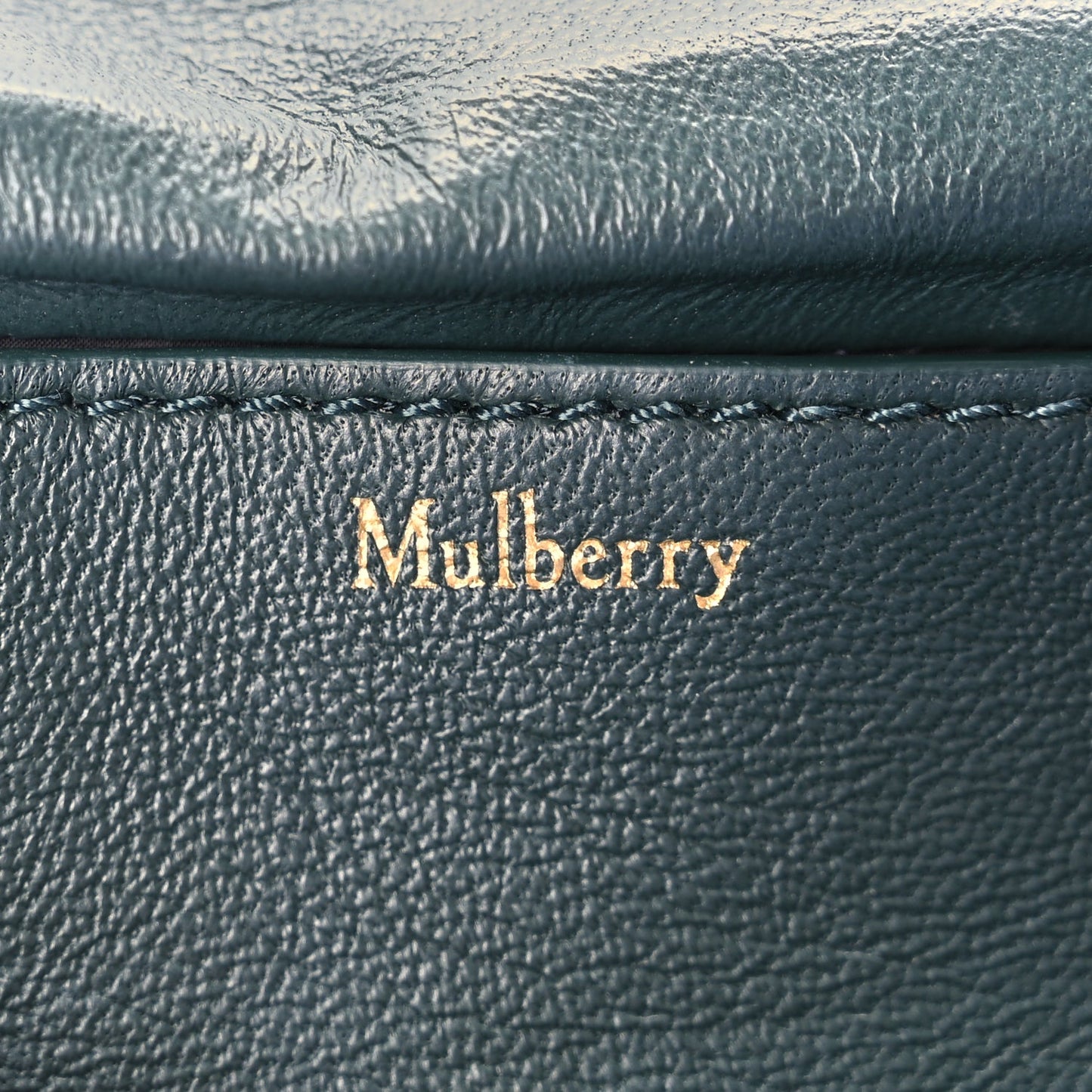 Mulberry Nappa Pillow Quilted Little Softie Bag Mulberry Green