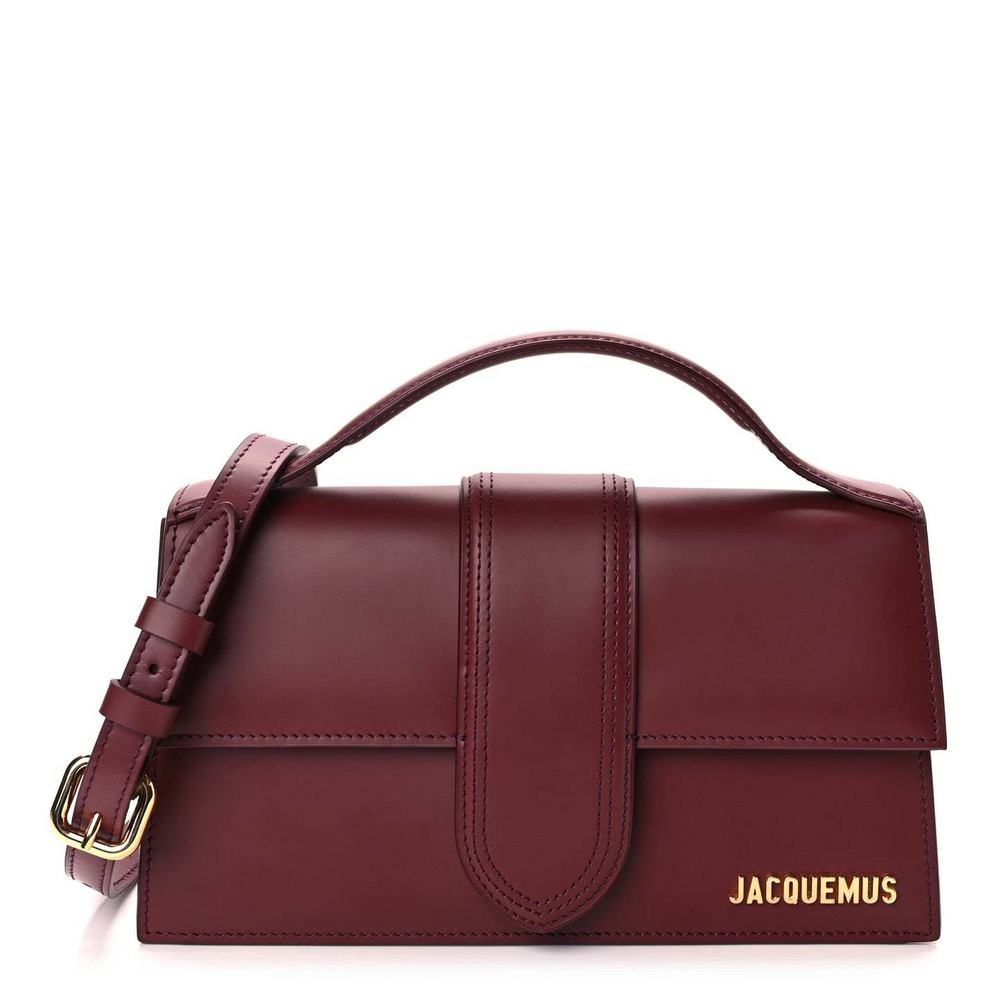 Jacquemus Smooth Calfskin Le Grand Bambino Dark Burgundy