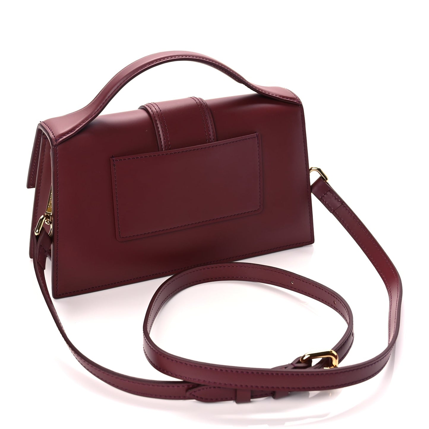 Jacquemus Smooth Calfskin Le Grand Bambino Dark Burgundy