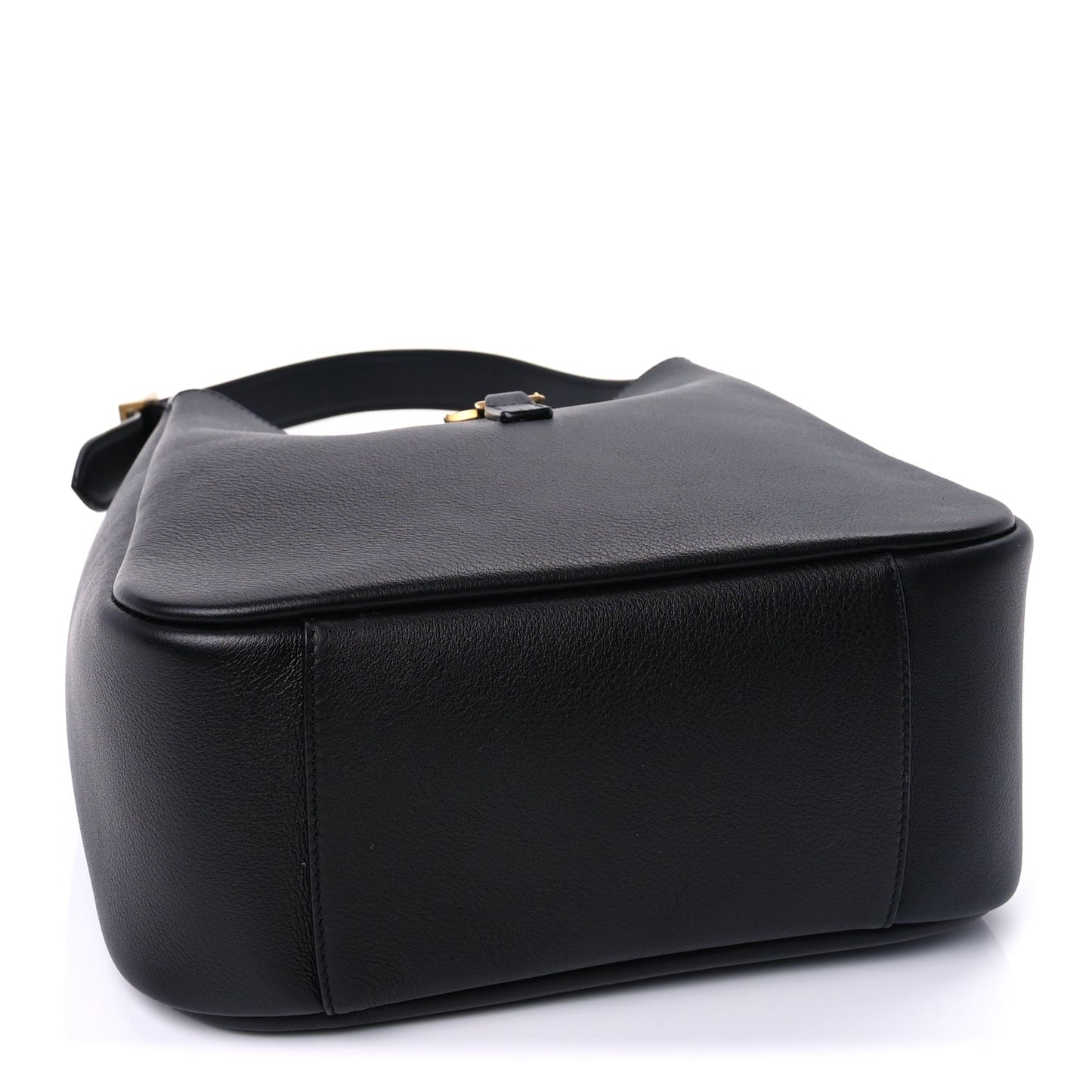 Saint Laurent Smooth Calfskin Small Le 5 A 7 Soft Hobo  Black