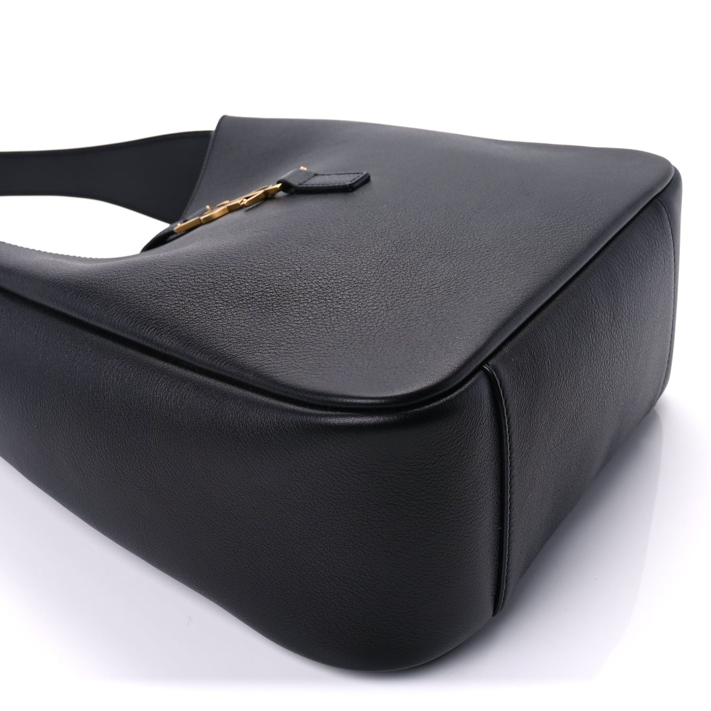 Saint Laurent Smooth Calfskin Small Le 5 A 7 Soft Hobo  Black