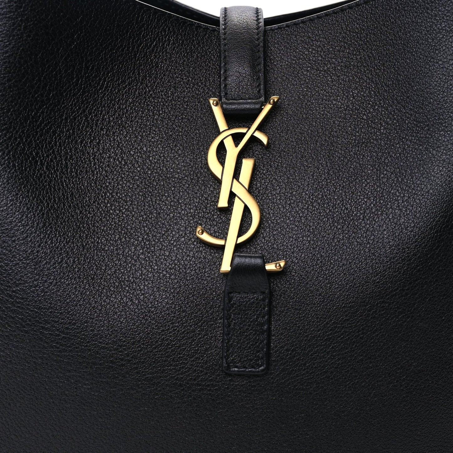 Saint Laurent Smooth Calfskin Small Le 5 A 7 Soft Hobo  Black
