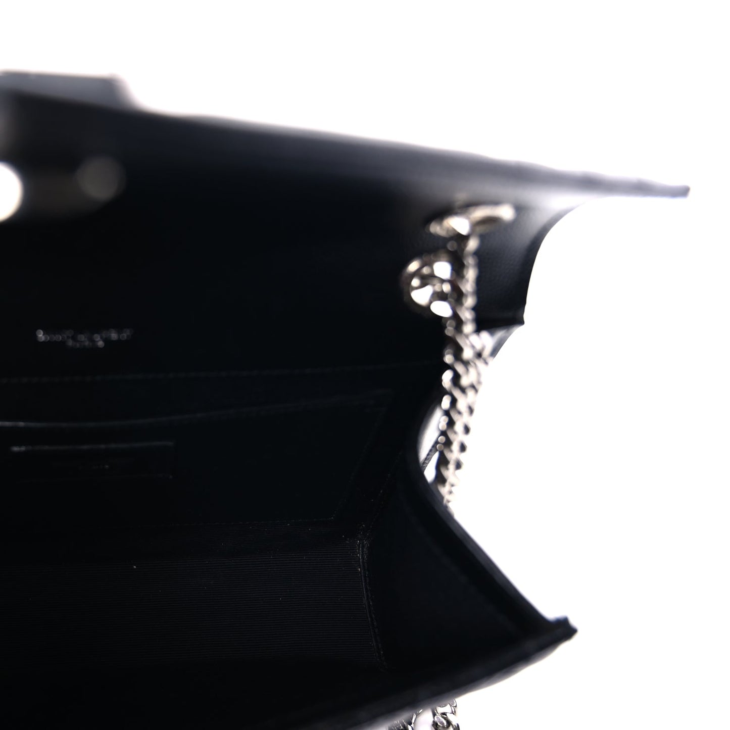 Saint Laurent Grain De Poudre Textured Mixed Matelasse Triquilt Medium Monogram Satchel Black