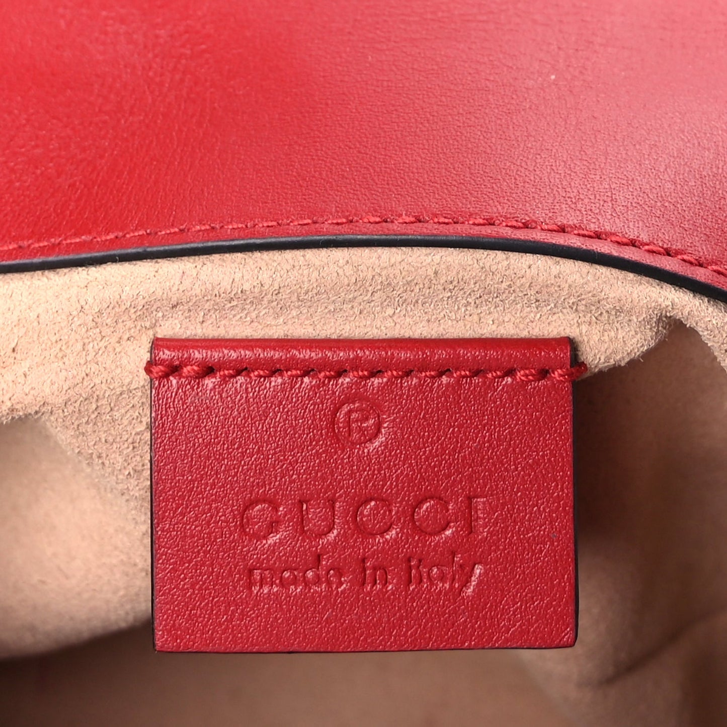 Gucci Calfskin Matelasse Super Mini GG Marmont Shoulder Bag  Hibiscus Red