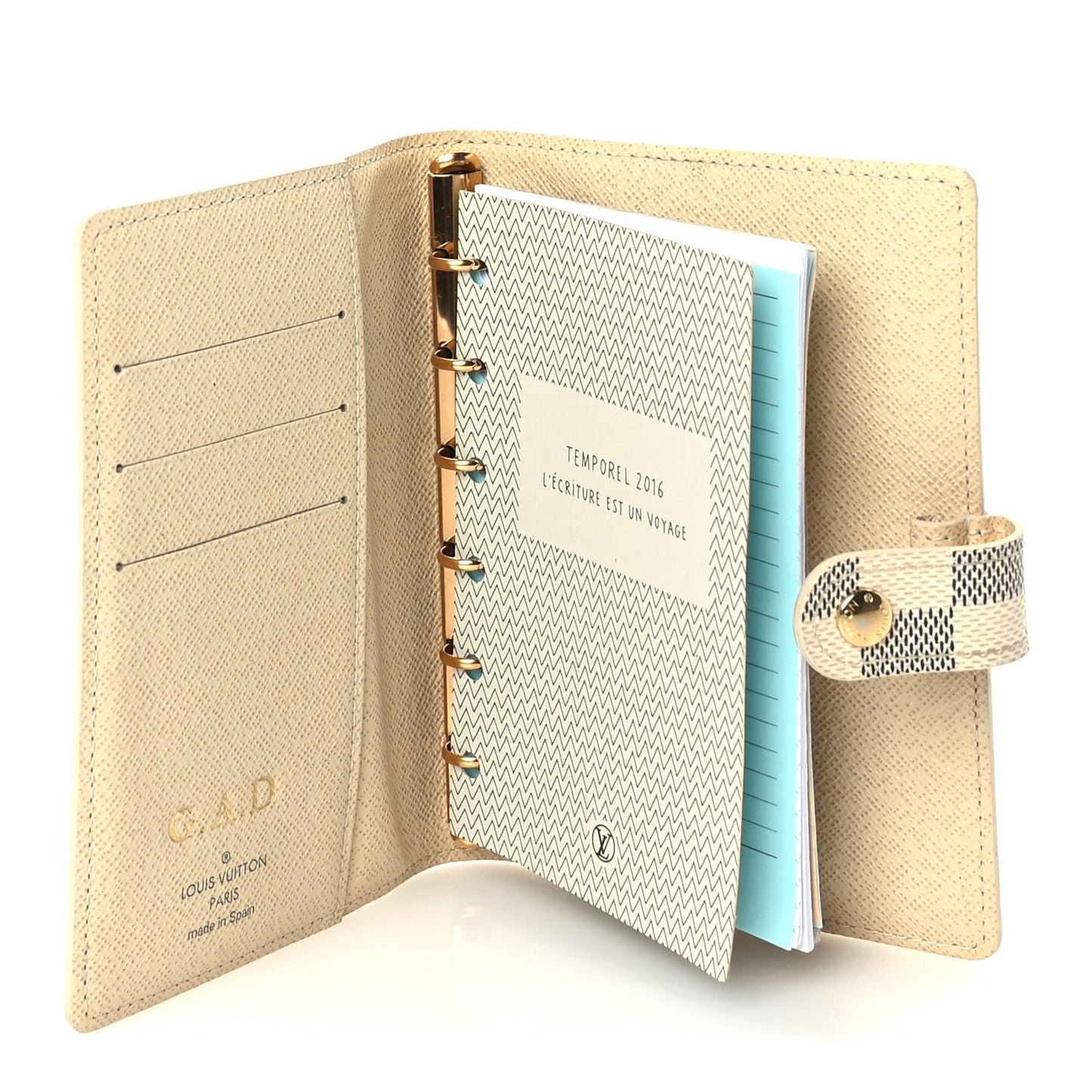 Louis Vuitton Damier Azur Small Ring Agenda Cover