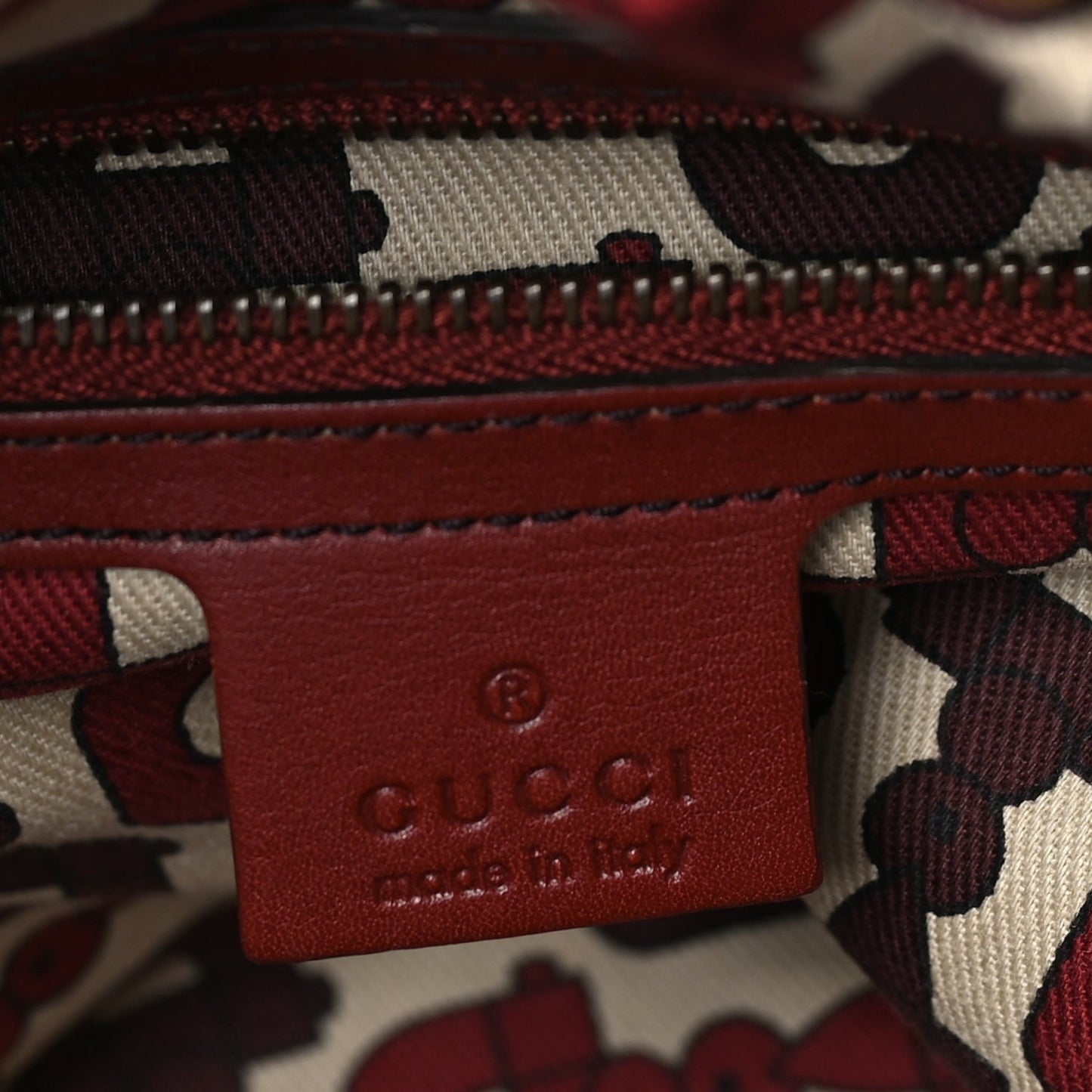 Gucci Calfskin Large Babouska Studded Boston Red