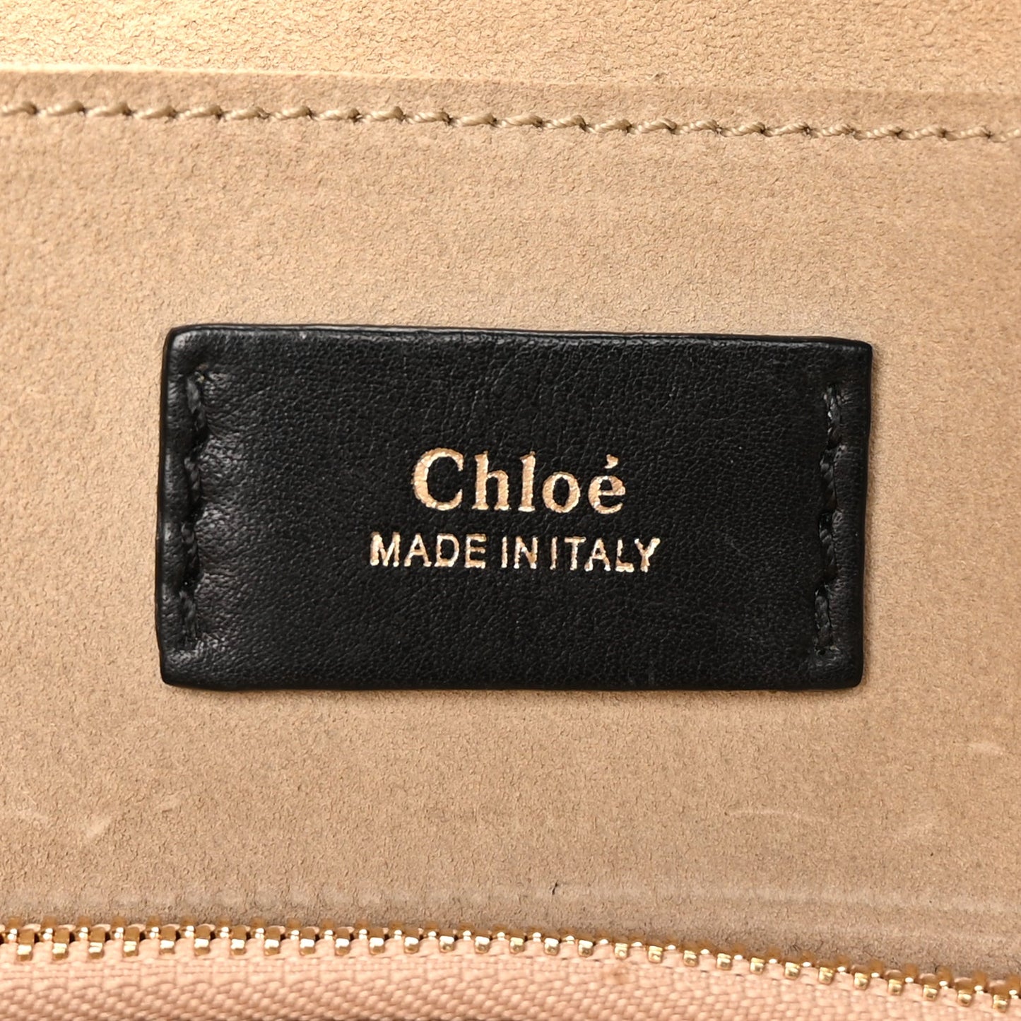 Chloe Calfskin Studded Hayley Double Carry Satchel  Black