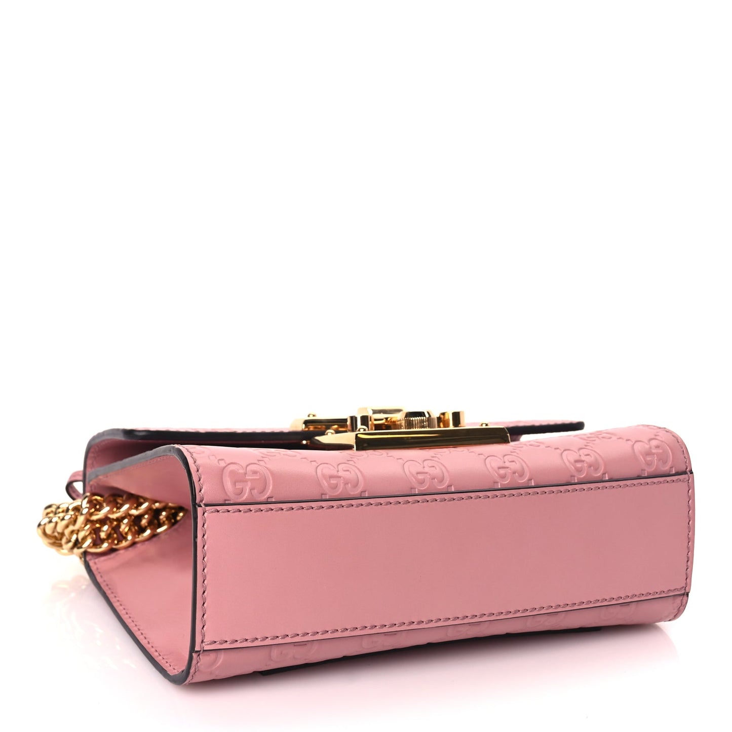 Gucci Guccissima Small Padlock Shoulder Bag Rose Baby Candy