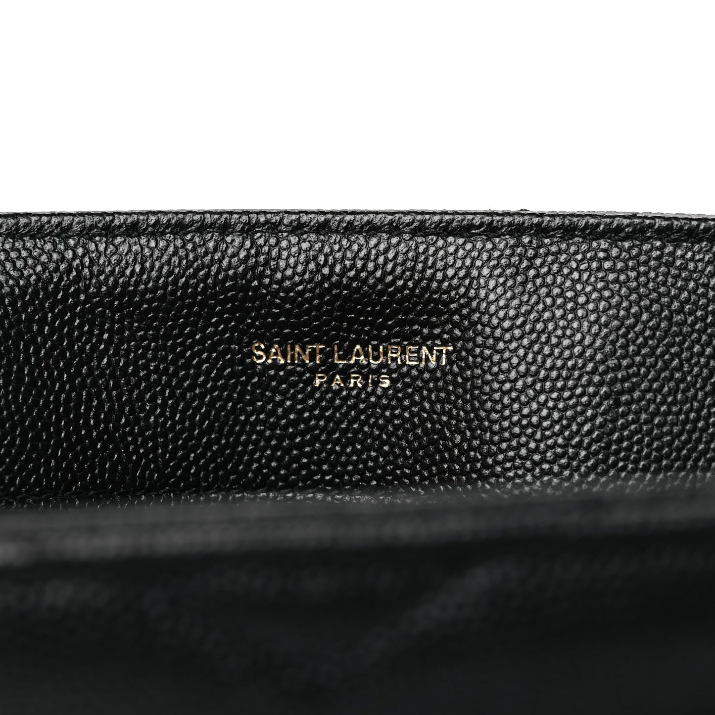 Saint Laurent Grain de Poudre Calfskin Y Quilted Monogram Small Loulou Chain Satchel Black