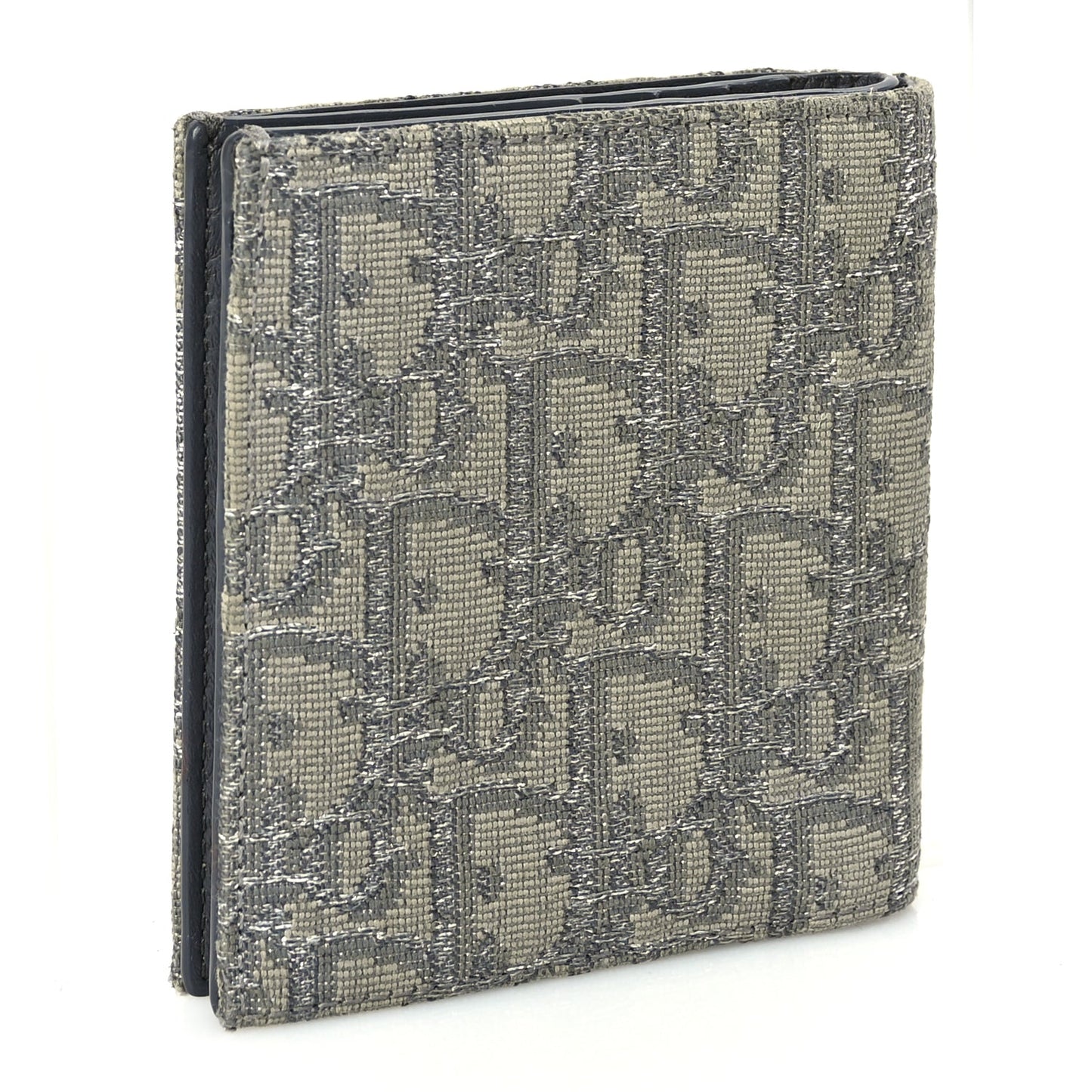 Christian Dior Oblique Bi-Fold Card Holder Grey