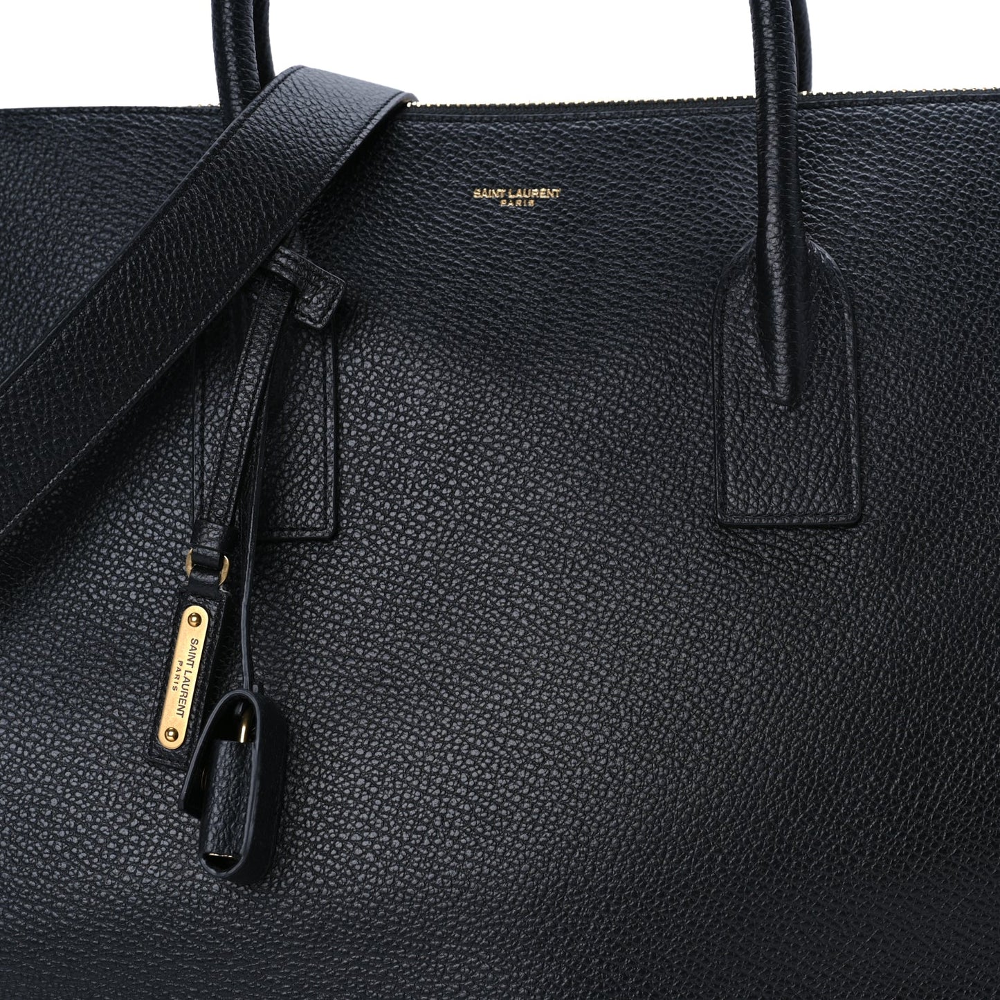 Saint Laurent Grained Calfskin 48H Sac De Jour Duffle Black