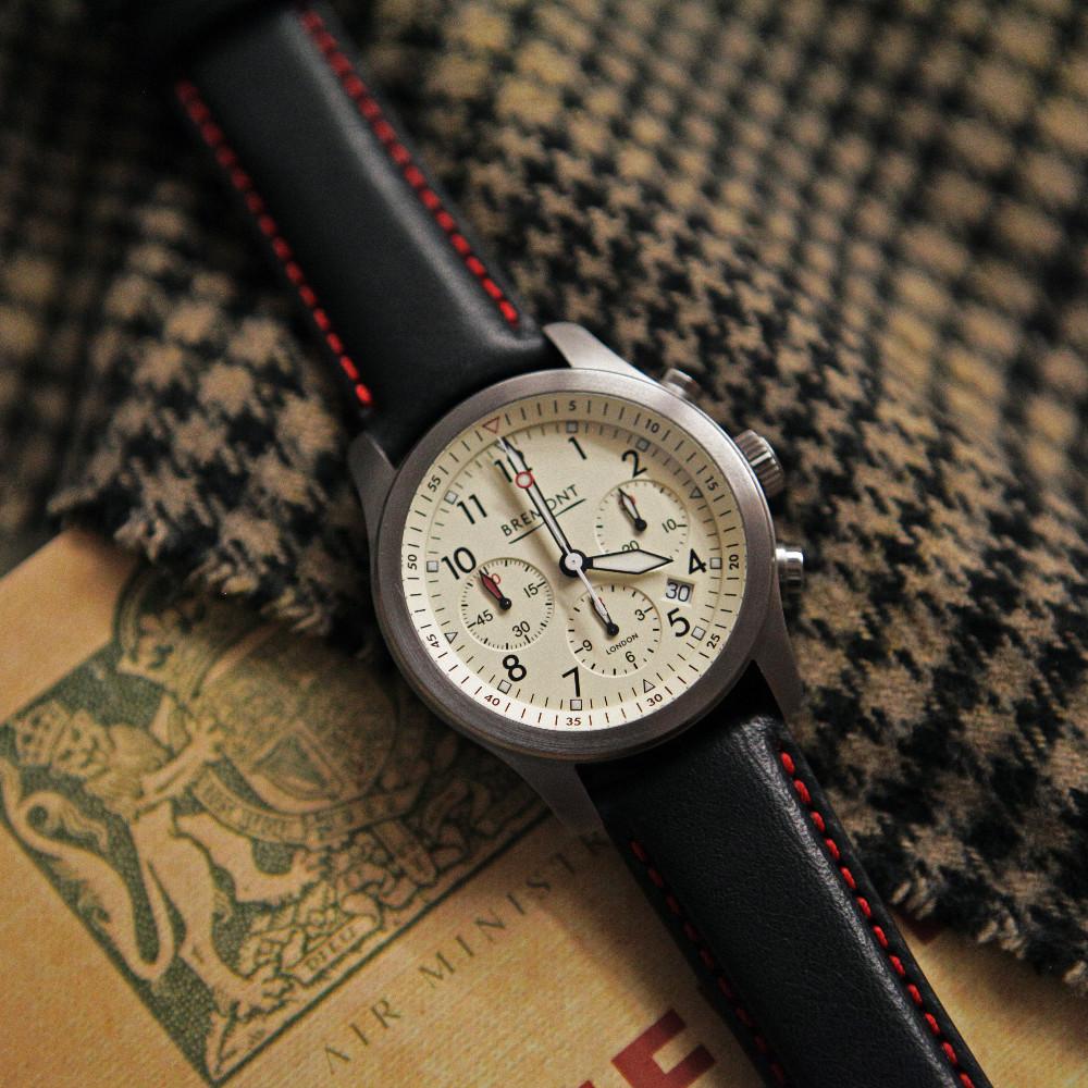 Leather Strap - Black/Red