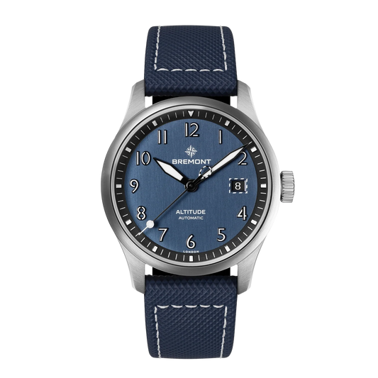 Altitude 39mm Blue Dial Leather Strap