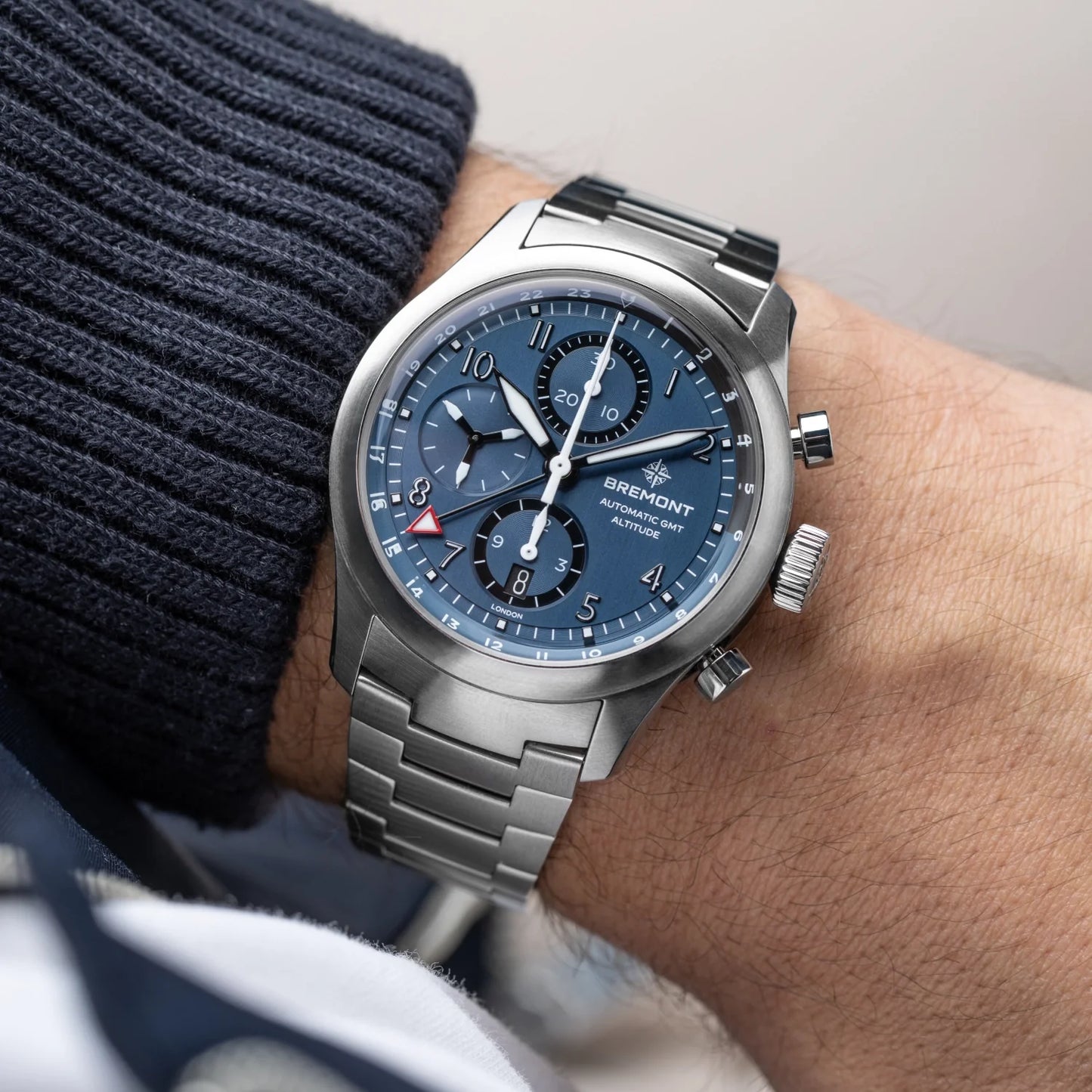 Altitude 42mm Chronograph GMT Blue Dial Bracelet