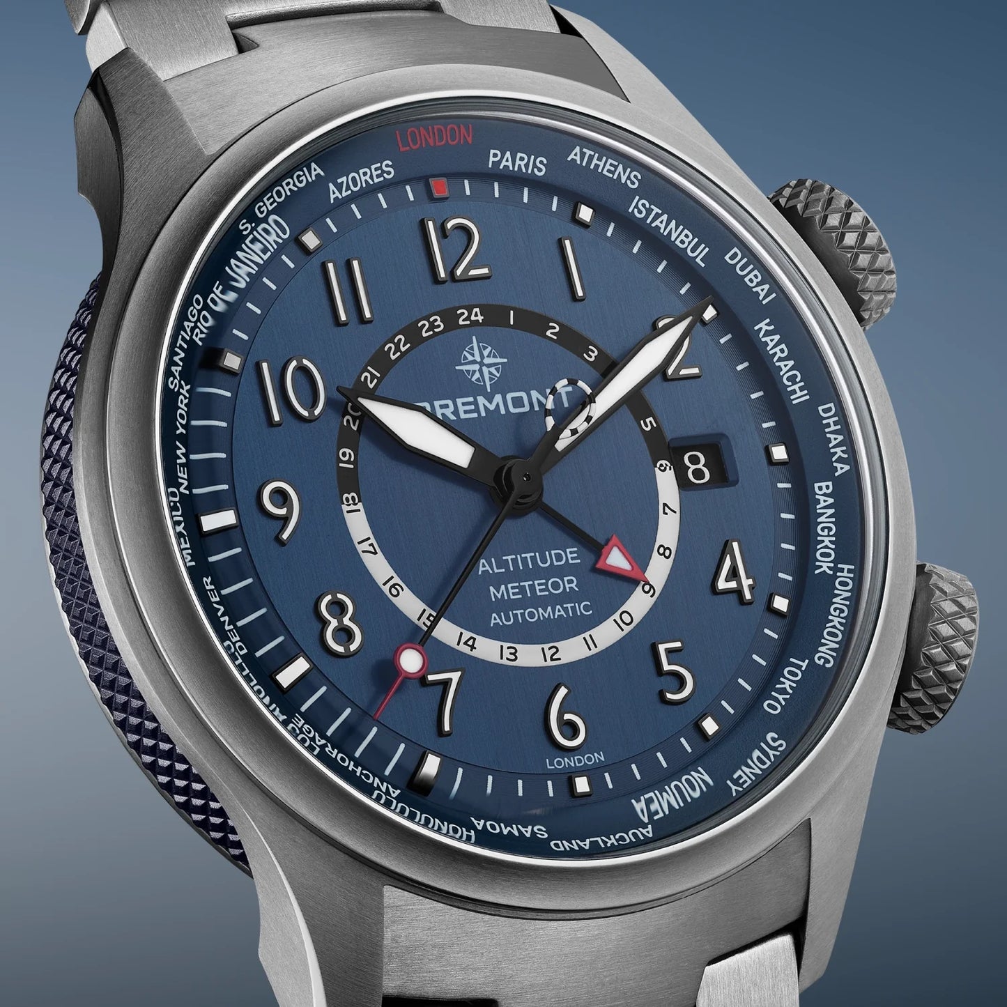 Altitude MB Meteor Time Zones Blue Dial Bracelet