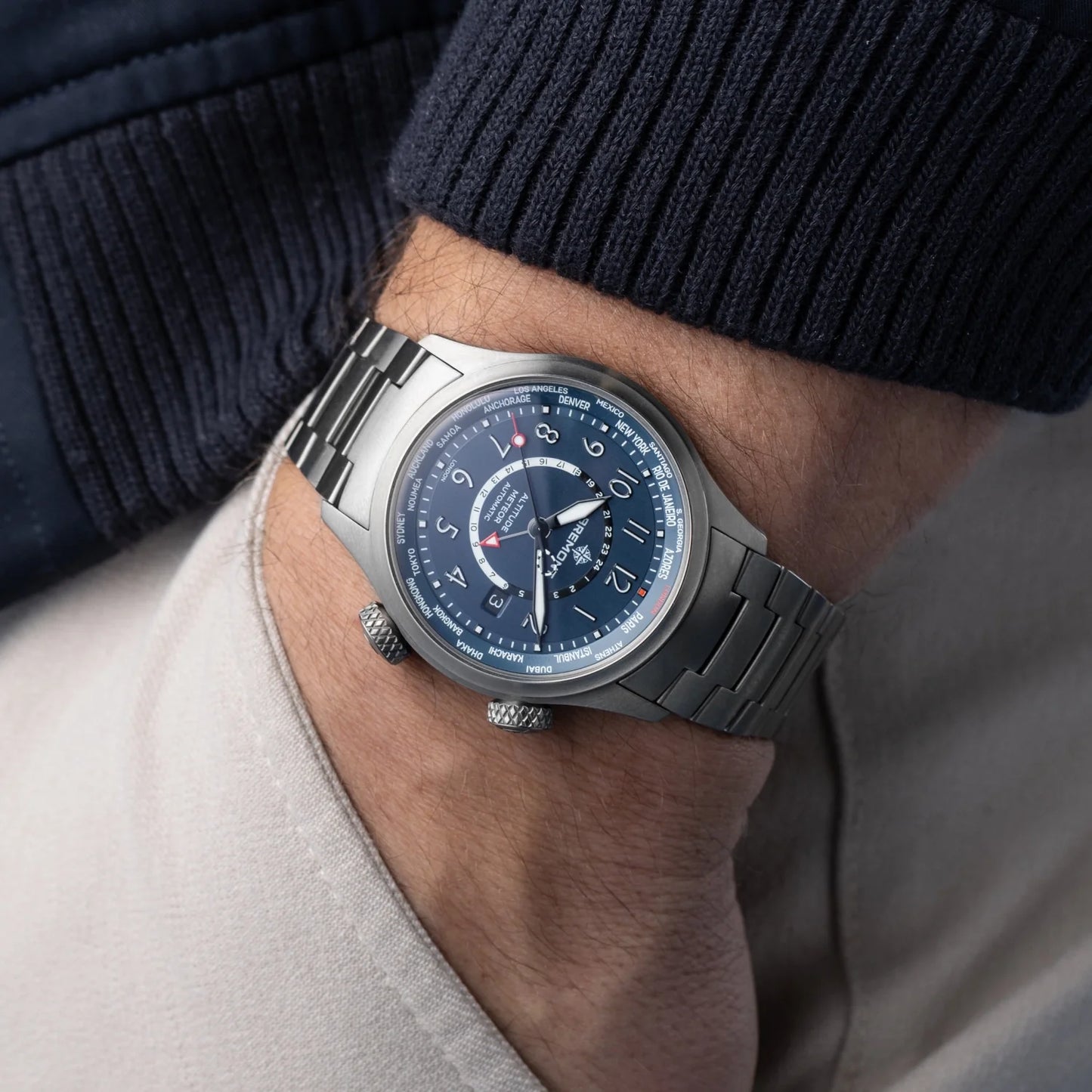 Altitude MB Meteor Time Zones Blue Dial Bracelet