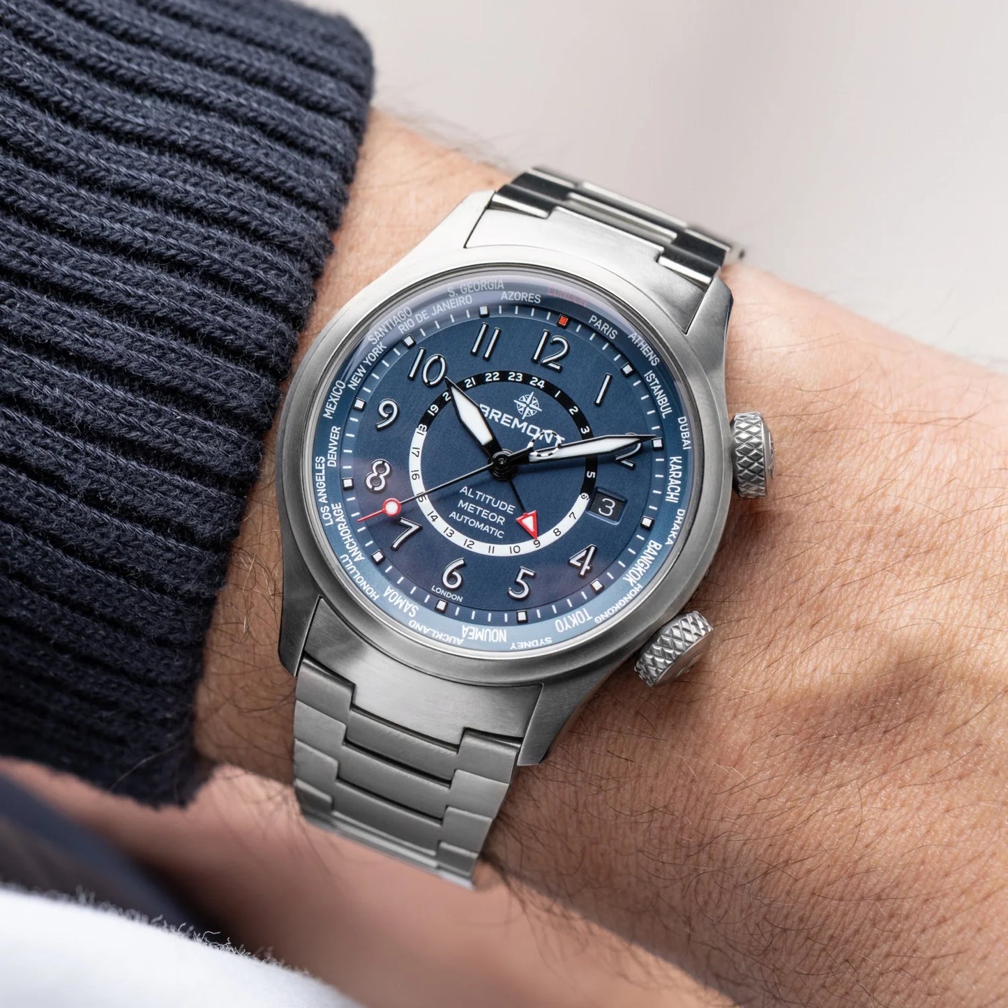 Altitude MB Meteor Time Zones Blue Dial Bracelet