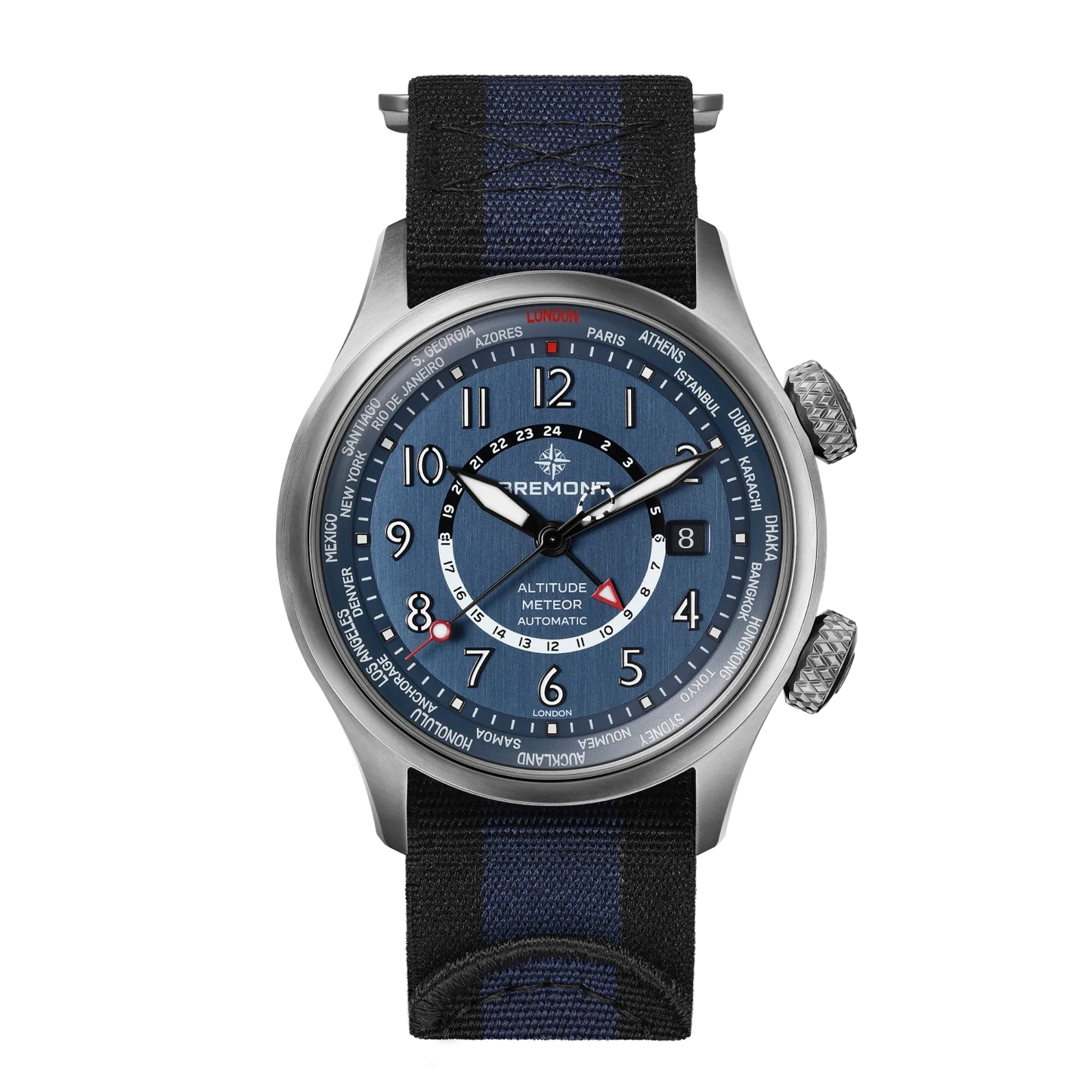 Altitude MB Meteor Time Zones Blue Dial Nato Strap