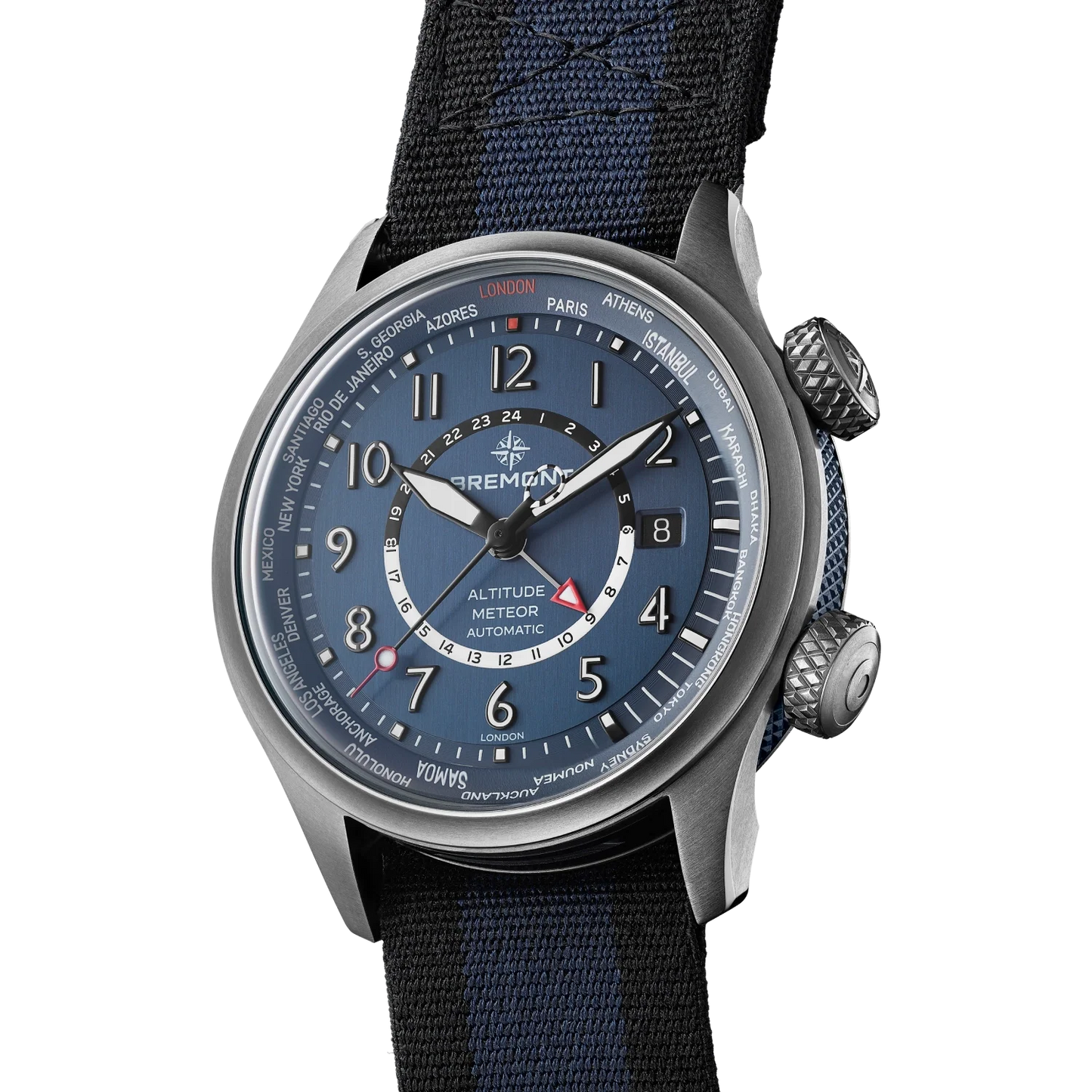 Altitude MB Meteor Time Zones Blue Dial Nato Strap