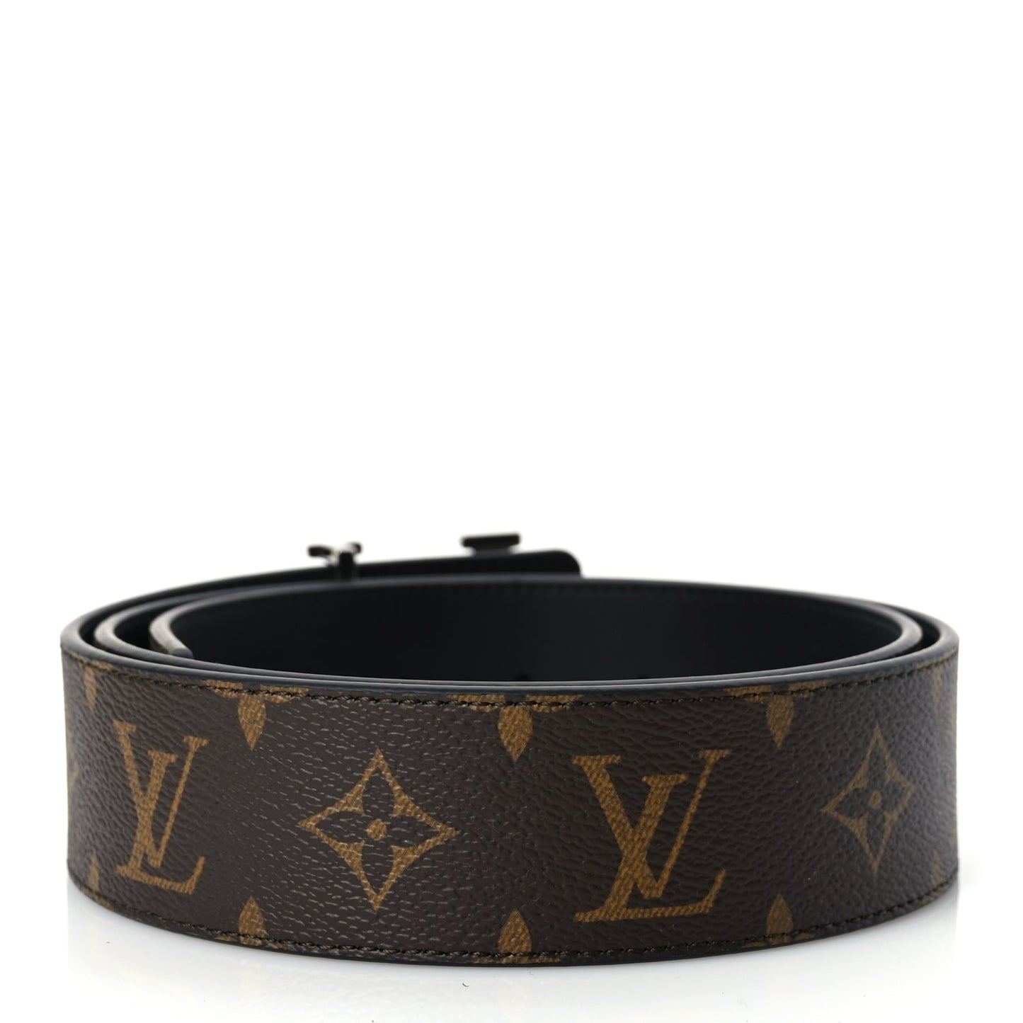 Louis Vuitton Calfskin Monogram 40mm LV Initiales Reversible Belt 90 36 Black