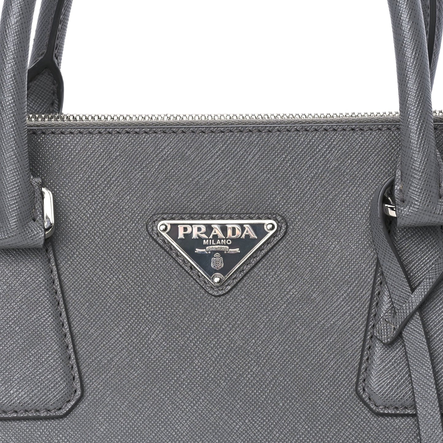 Prada Saffiano Travel Extra Large Galleria Double Zip Tote  Marmo