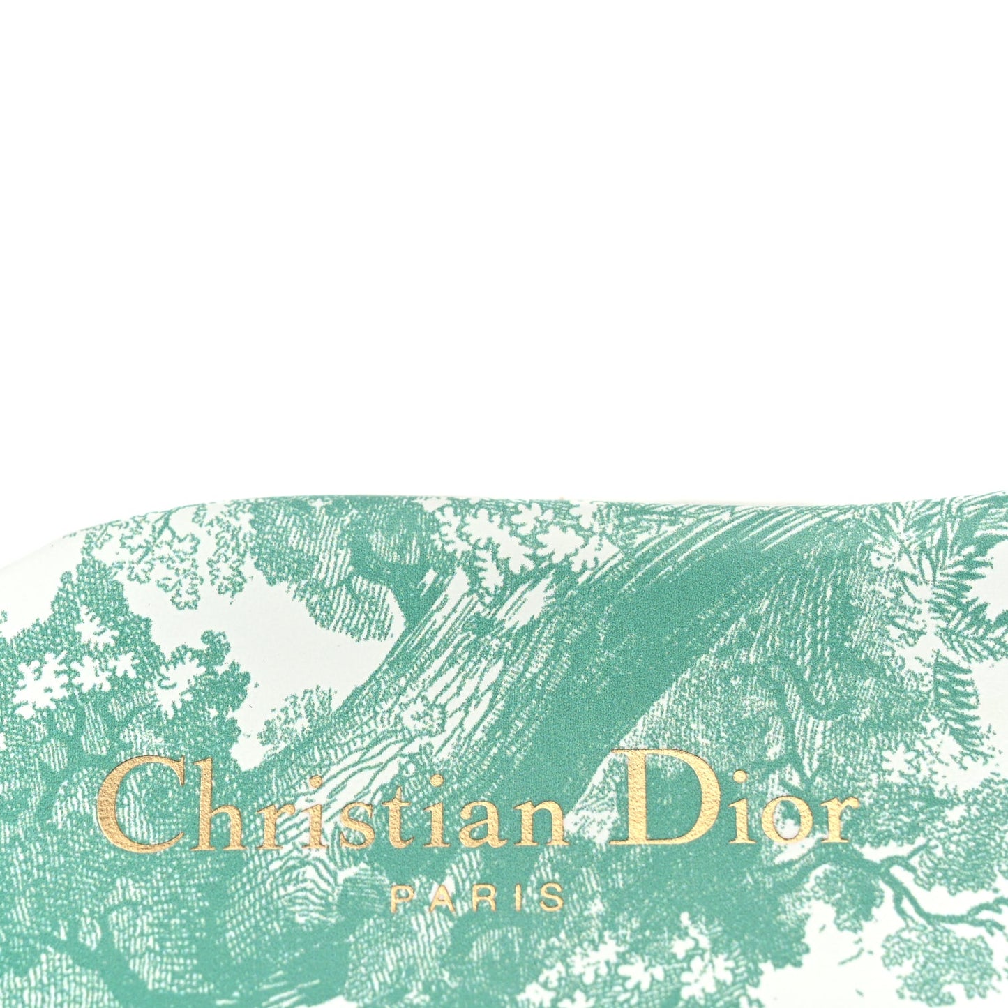 Christian Dior Canvas Toile De Jouy Embroidered Dway Flat Slide Sandals 36 Aquamarine