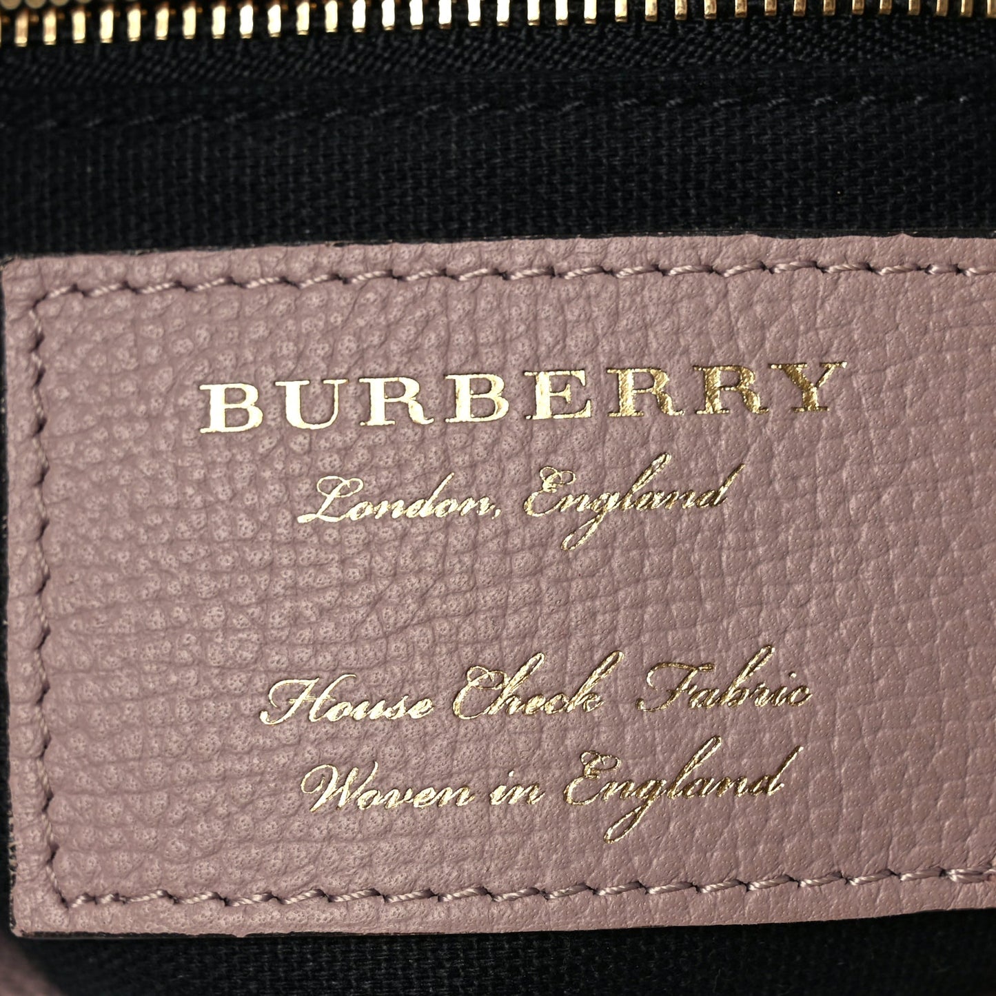 Burberry Derby Calfskin House Check Small Banner Tote Pink