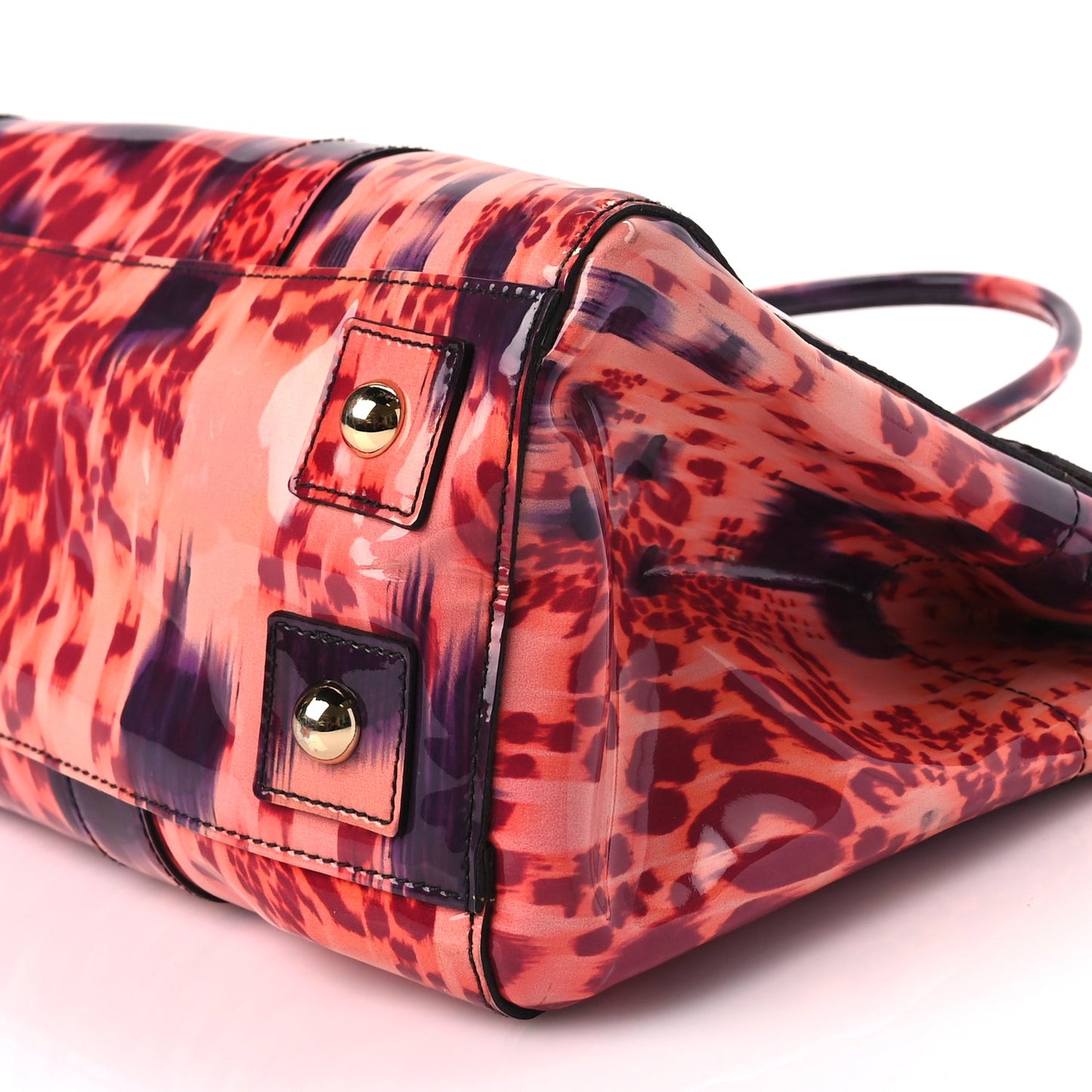 Mulberry Patent Loopy Leopard Bayswater Plum