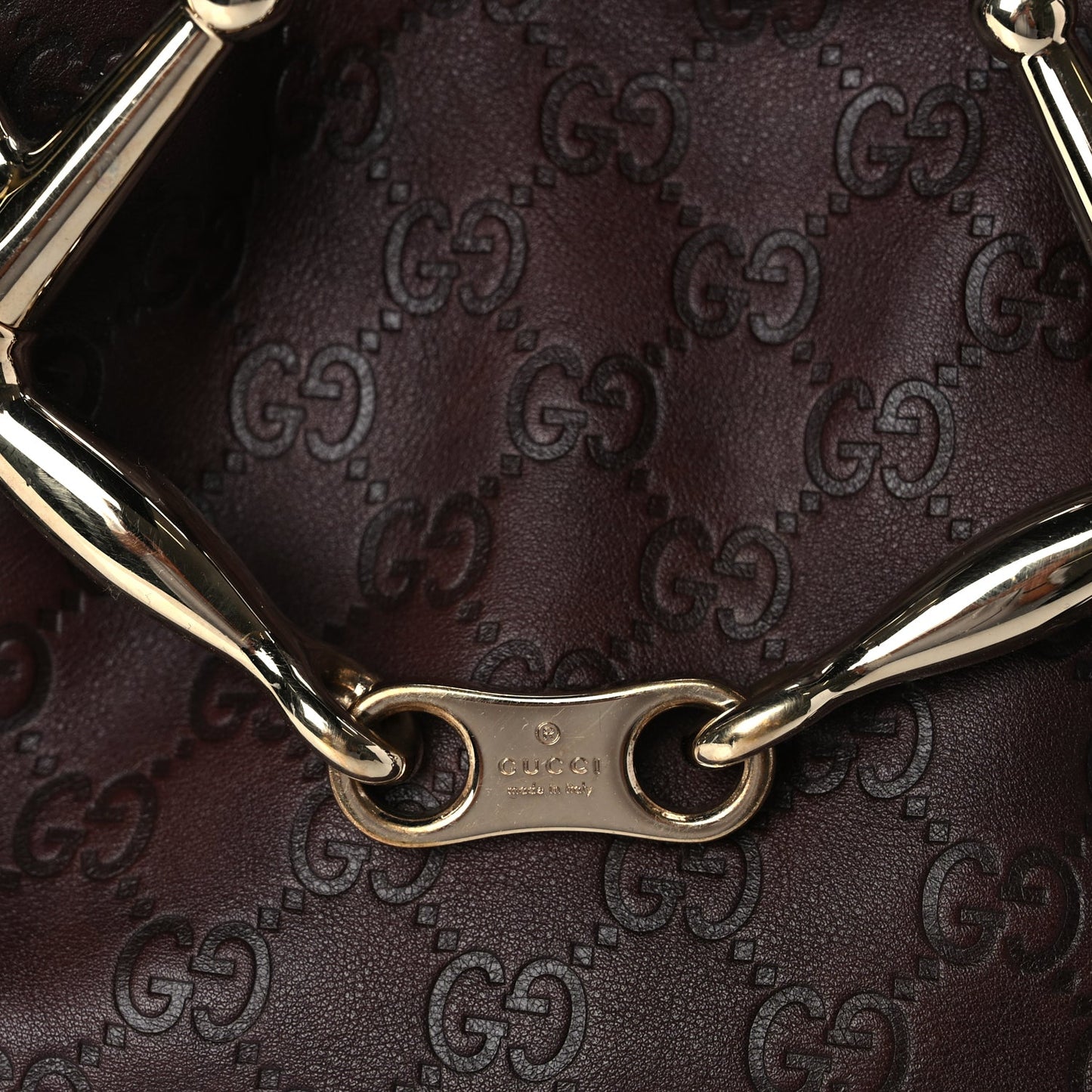 Gucci Guccissima 85th Anniversary Horsebit Hobo Burgundy